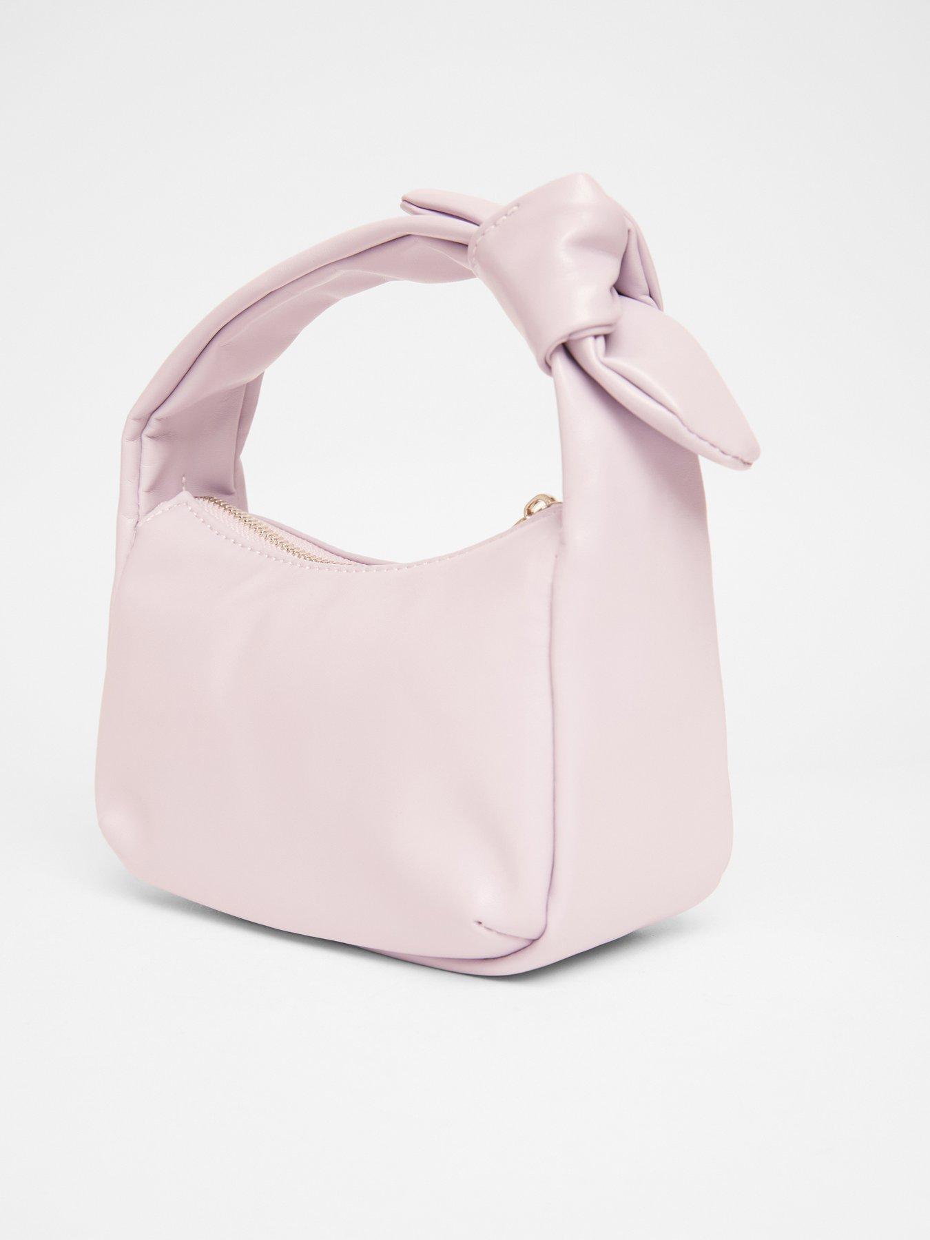  image of quiz-lilac-knot-handle-shoulder-bag
