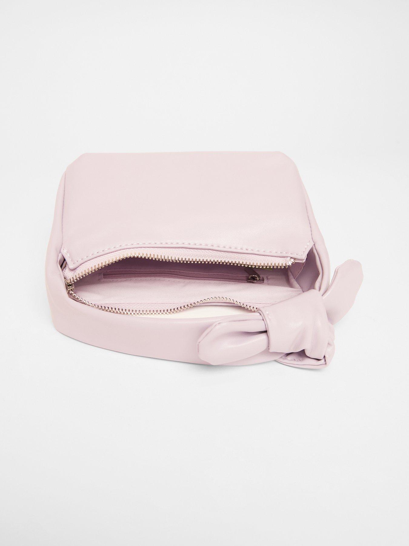  image of quiz-lilac-knot-handle-shoulder-bag