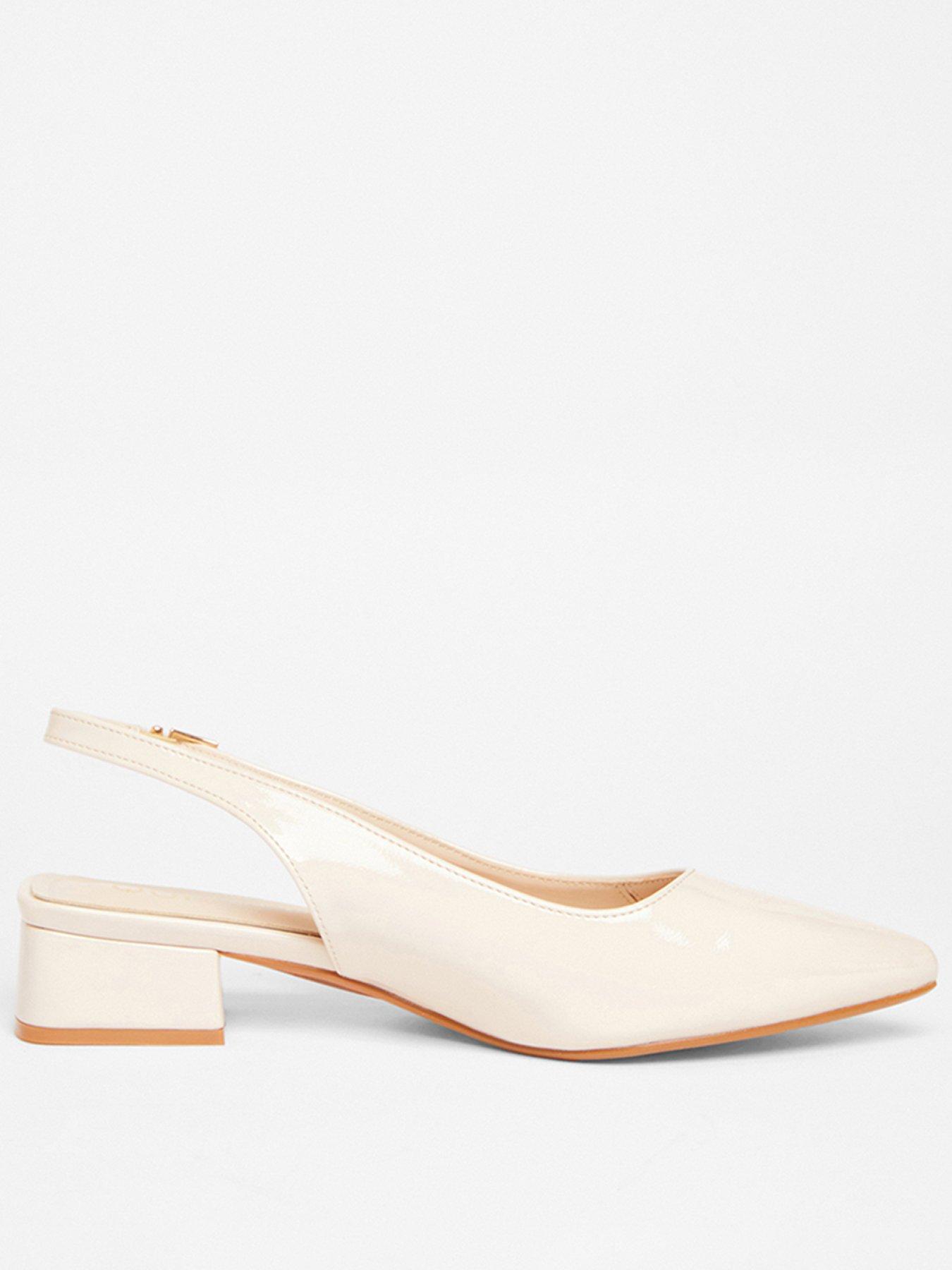 undefined Wide Fit Nude Faux Leather Pumps