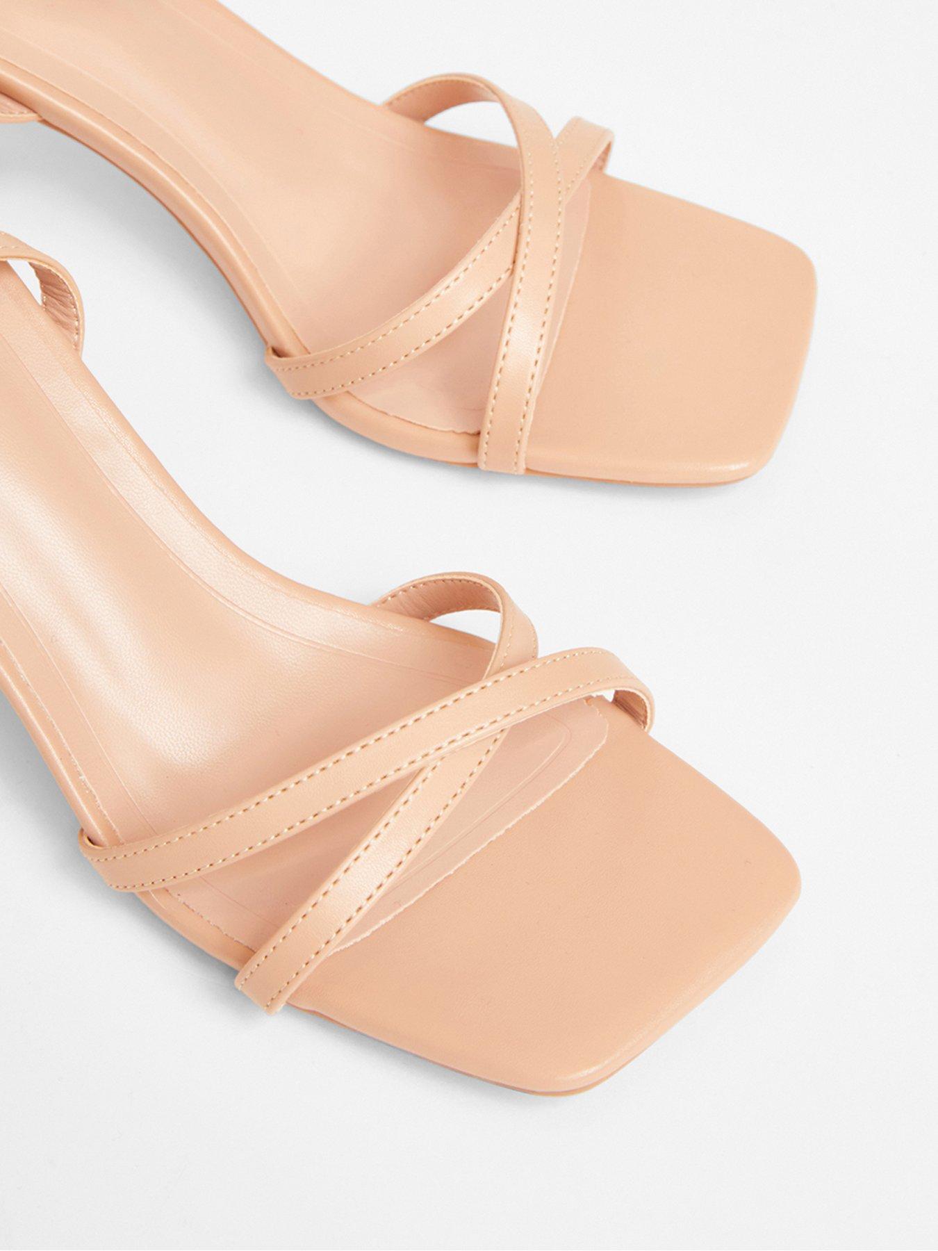  image of quiz-nude-strappy-flared-heels