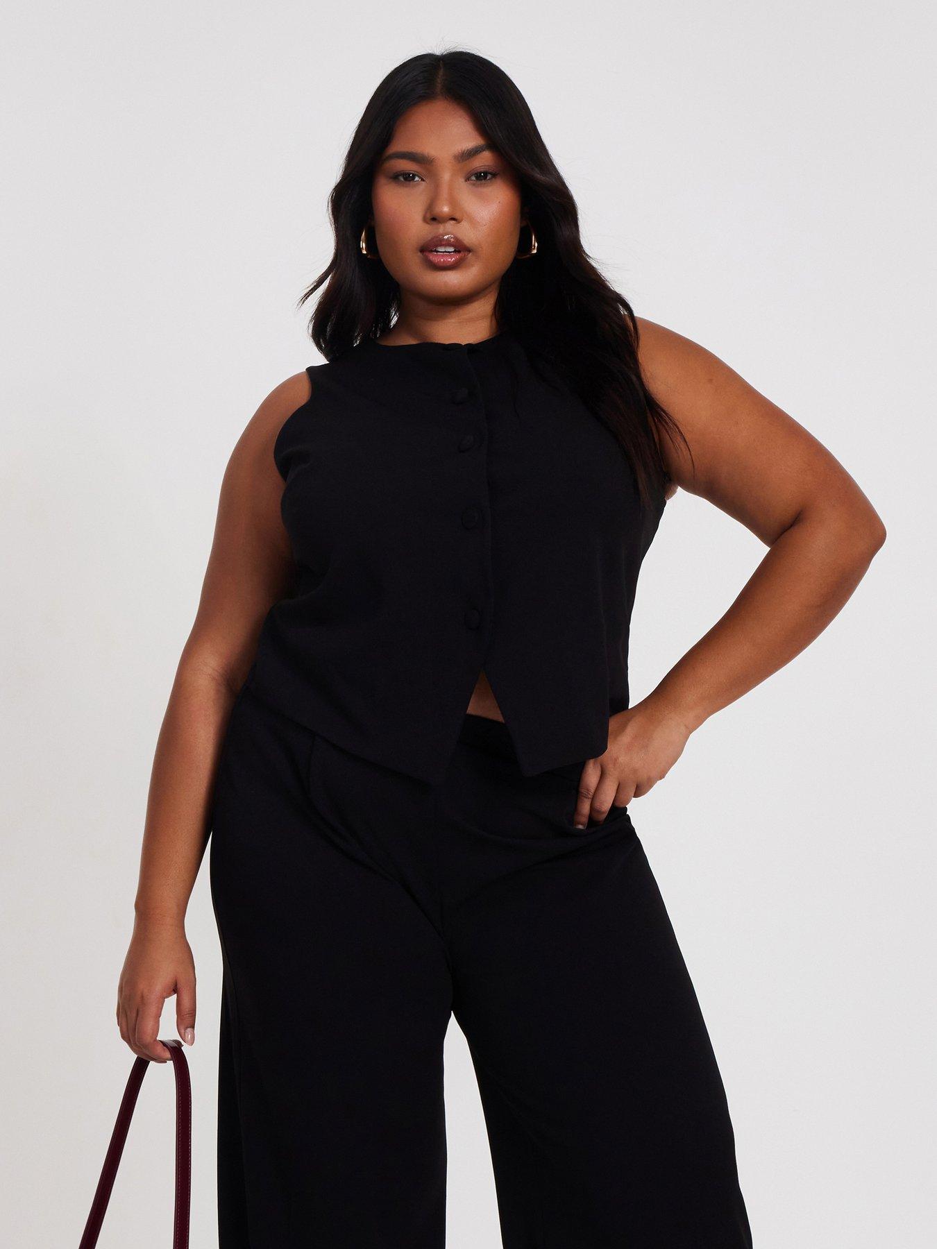 undefined Curve Black Waistcoat
