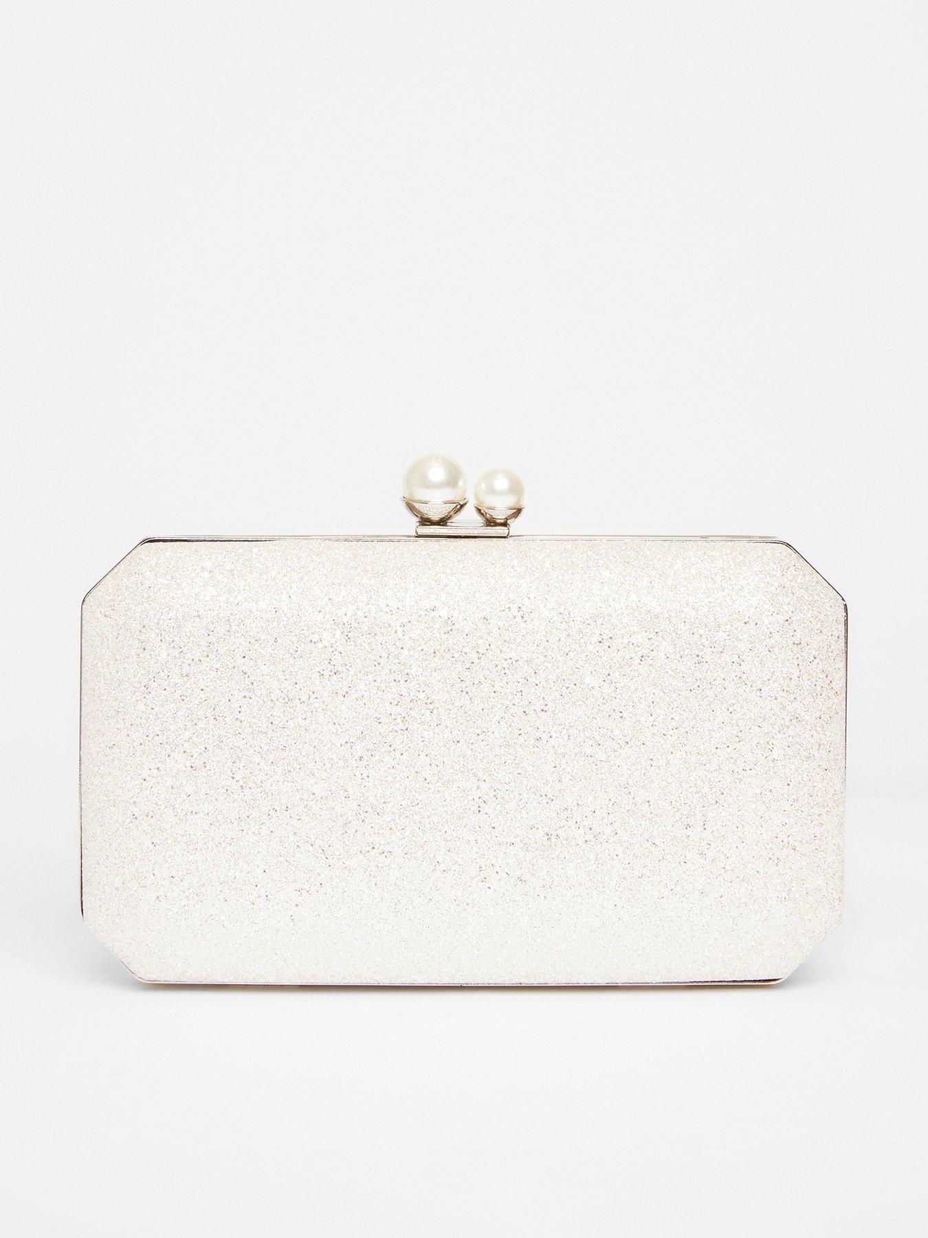 quiz-silver-bridal-shimmer-box-bag