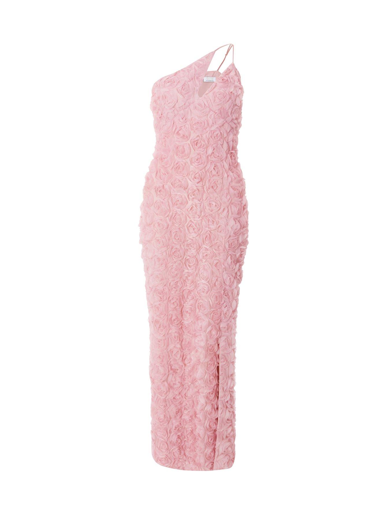 Quiz Blush One Shoulder Floral Maxi Dress Littlewoods
