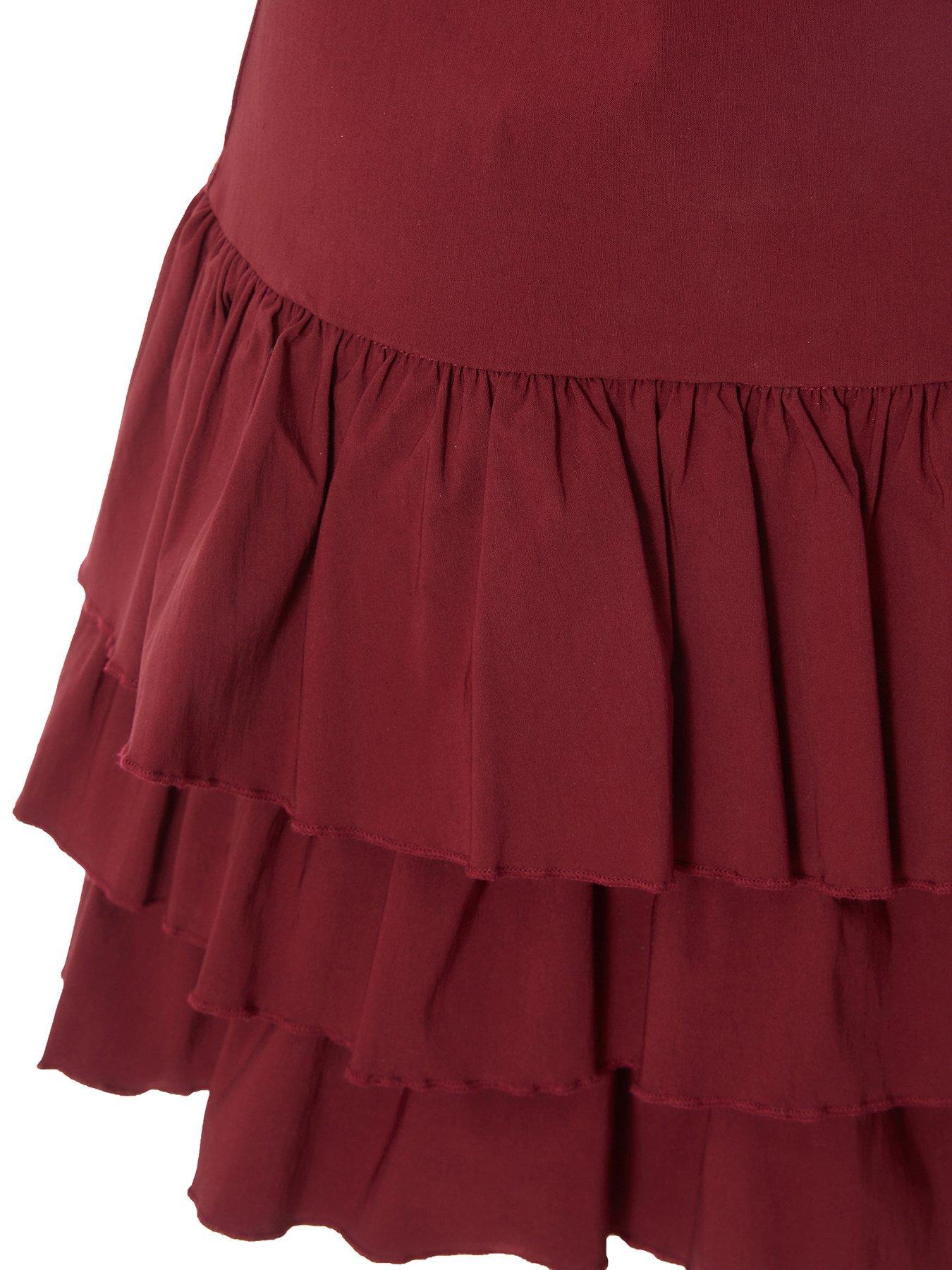  image of quiz-dark-red-layered-mini-dress