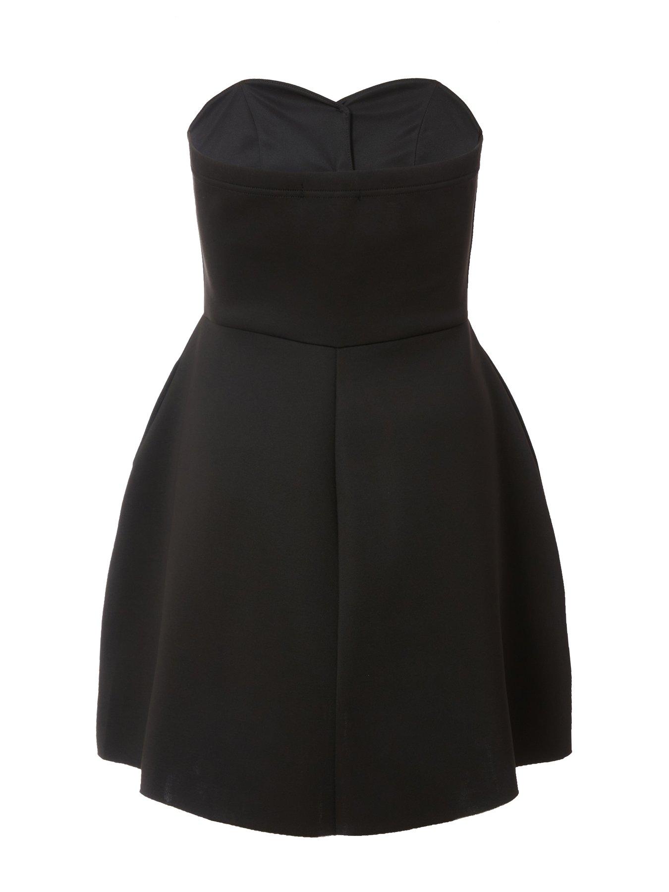  image of quiz-black-button-front-mini-dress