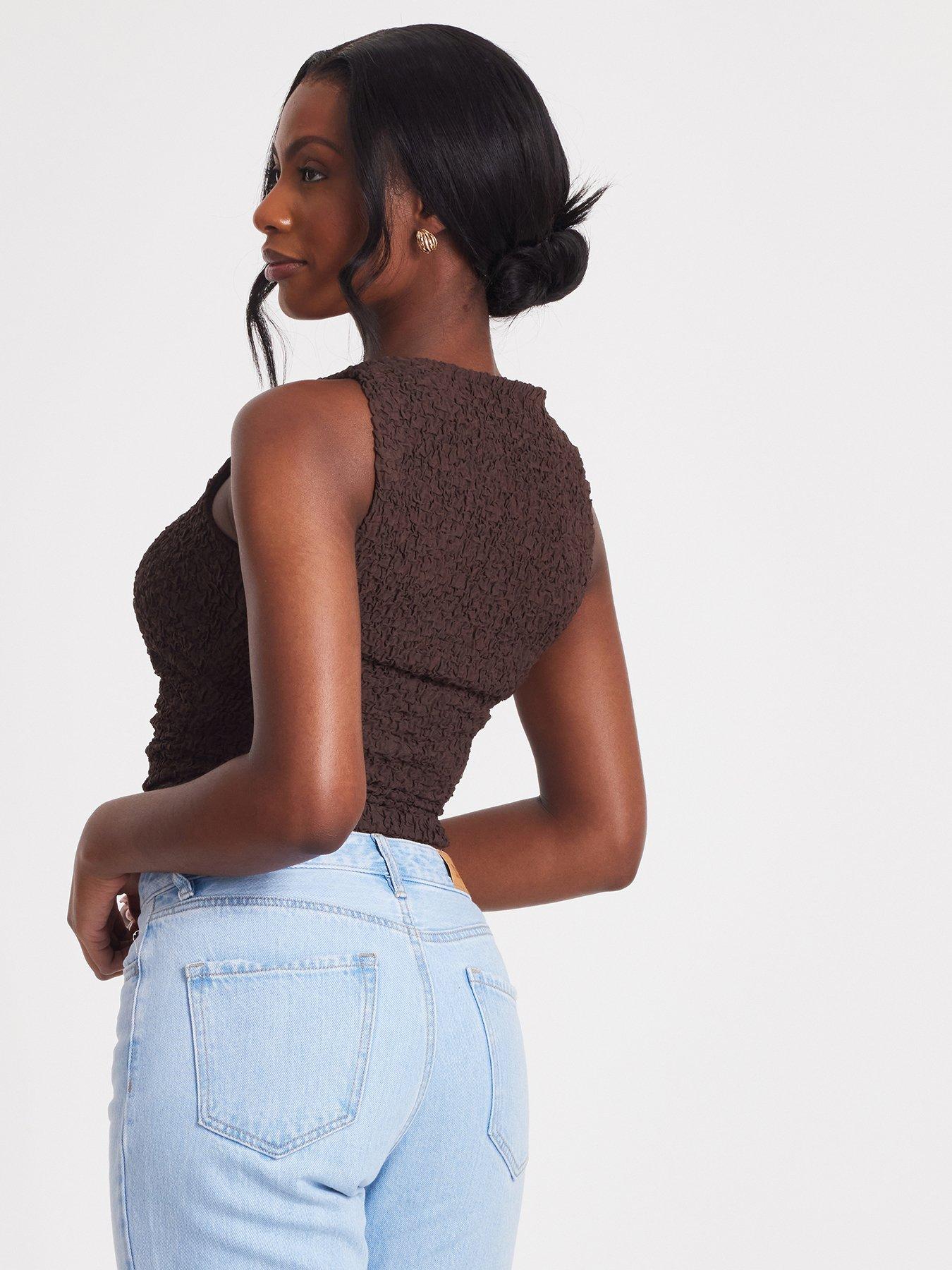  image of quiz-mocha-textured-mesh-top