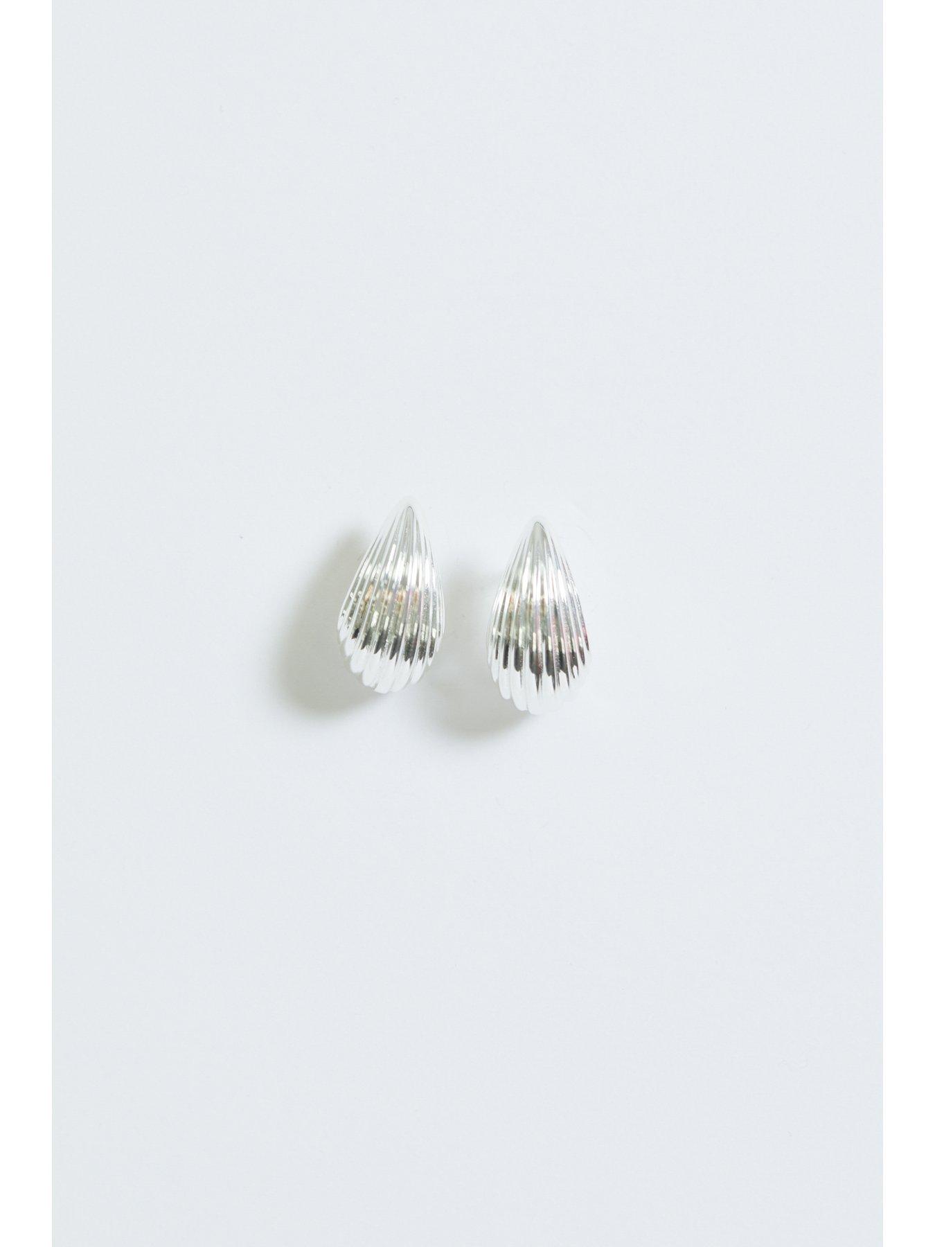  image of simply-silver-sterling-silver-925-polished-ridged-dome-hoop-earrings