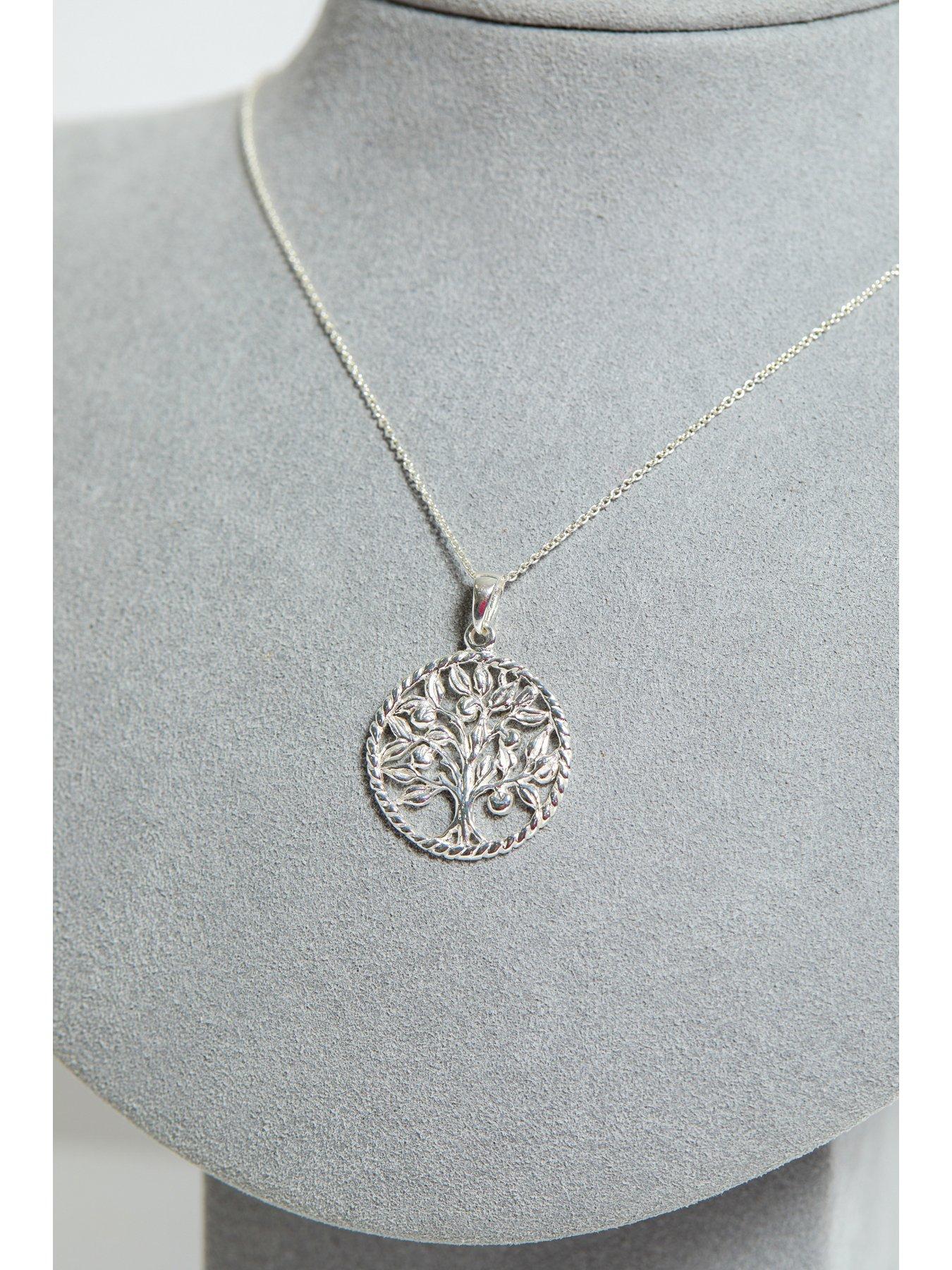  image of simply-silver-sterling-silver-925-tree-of-love-pendant