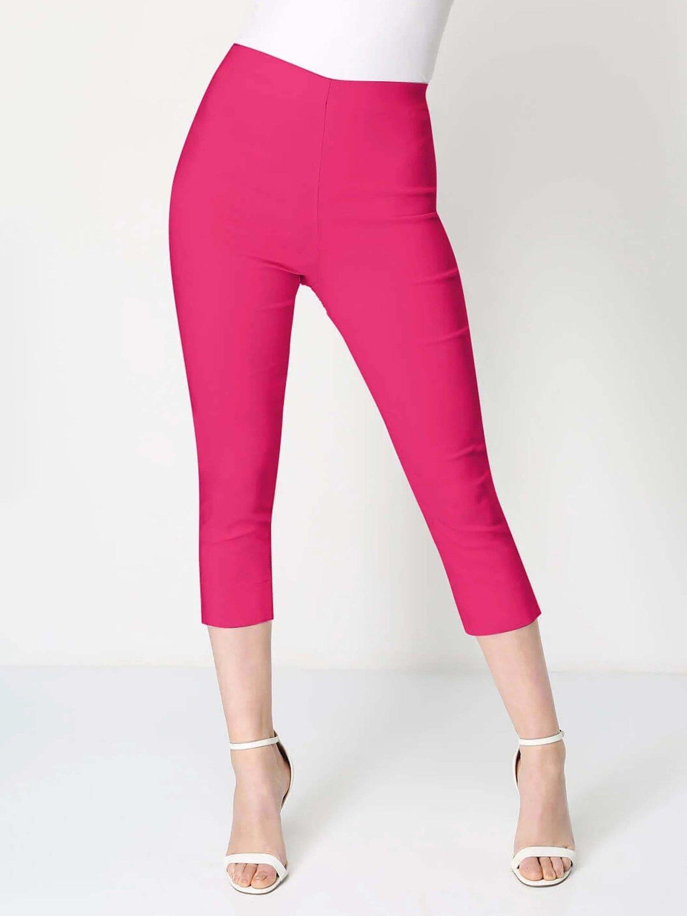  image of roman-cropped-stretch-trouser-pink