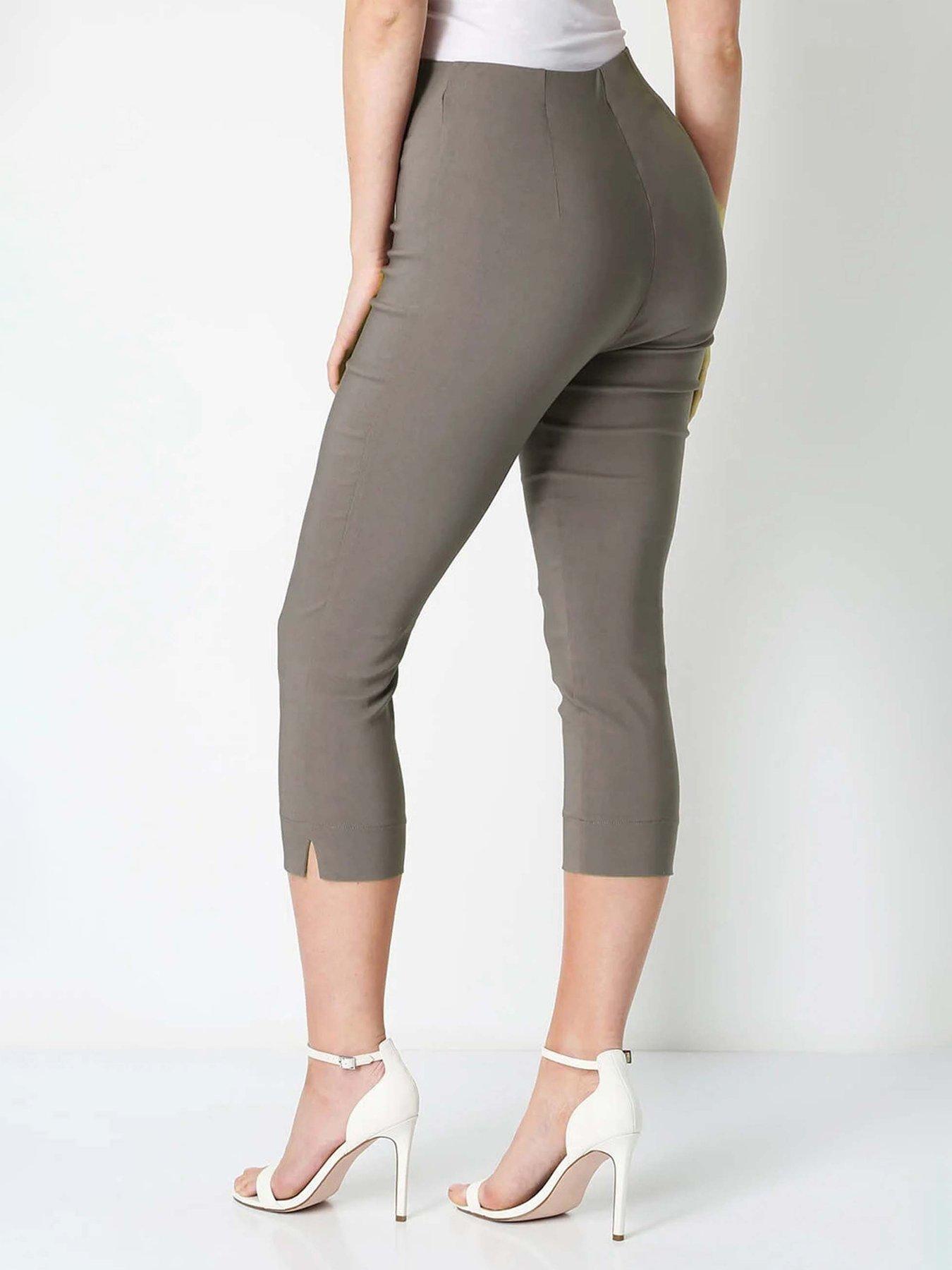  image of roman-cropped-stretch-trouser-brown