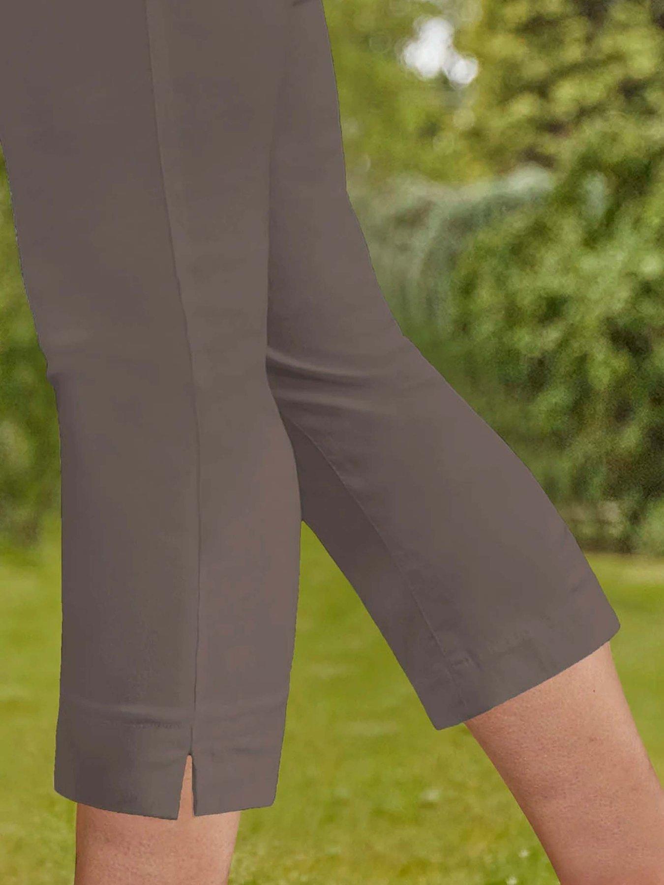  image of roman-cropped-stretch-trouser-brown