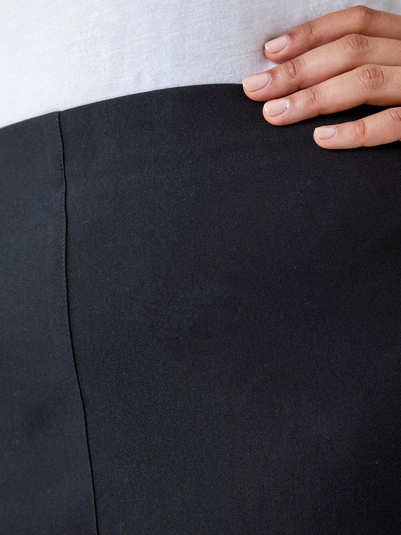  image of roman-curve-knee-length-elastic-waist-shorts