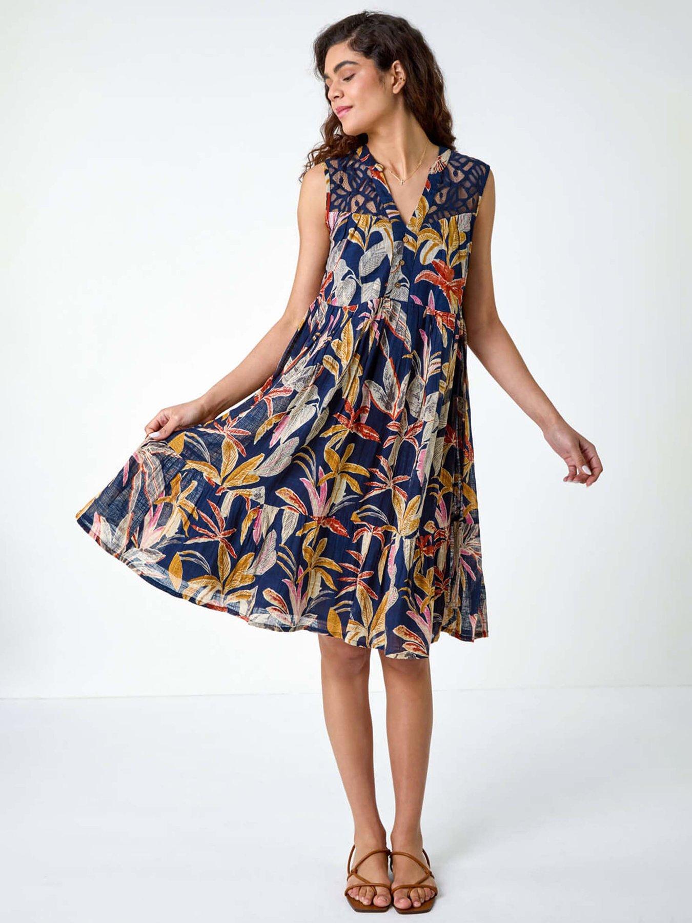 roman-cotton-tropical-lace-detail-tiered-dress
