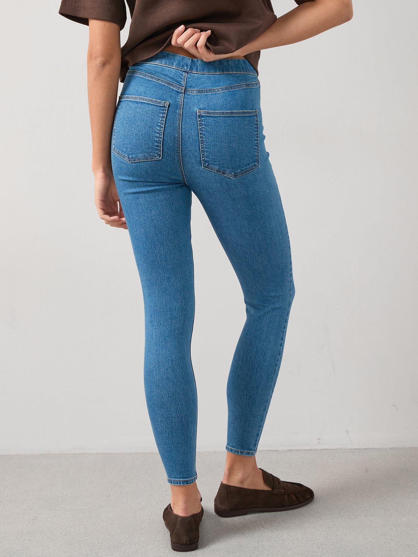  image of the-very-collection-high-waist-denim-jeggings-mid-wash