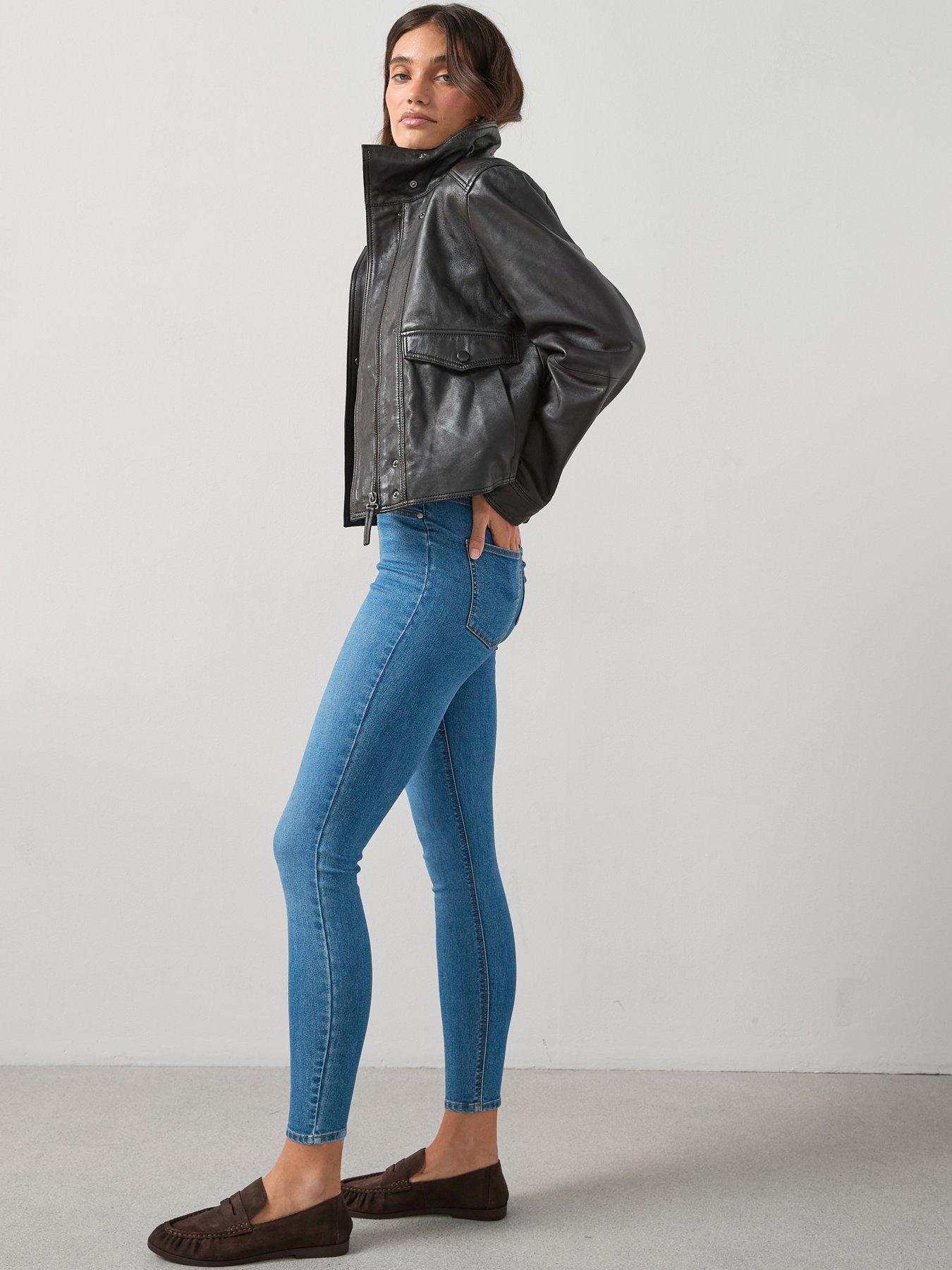  image of the-very-collection-high-waist-denim-jeggings-mid-wash