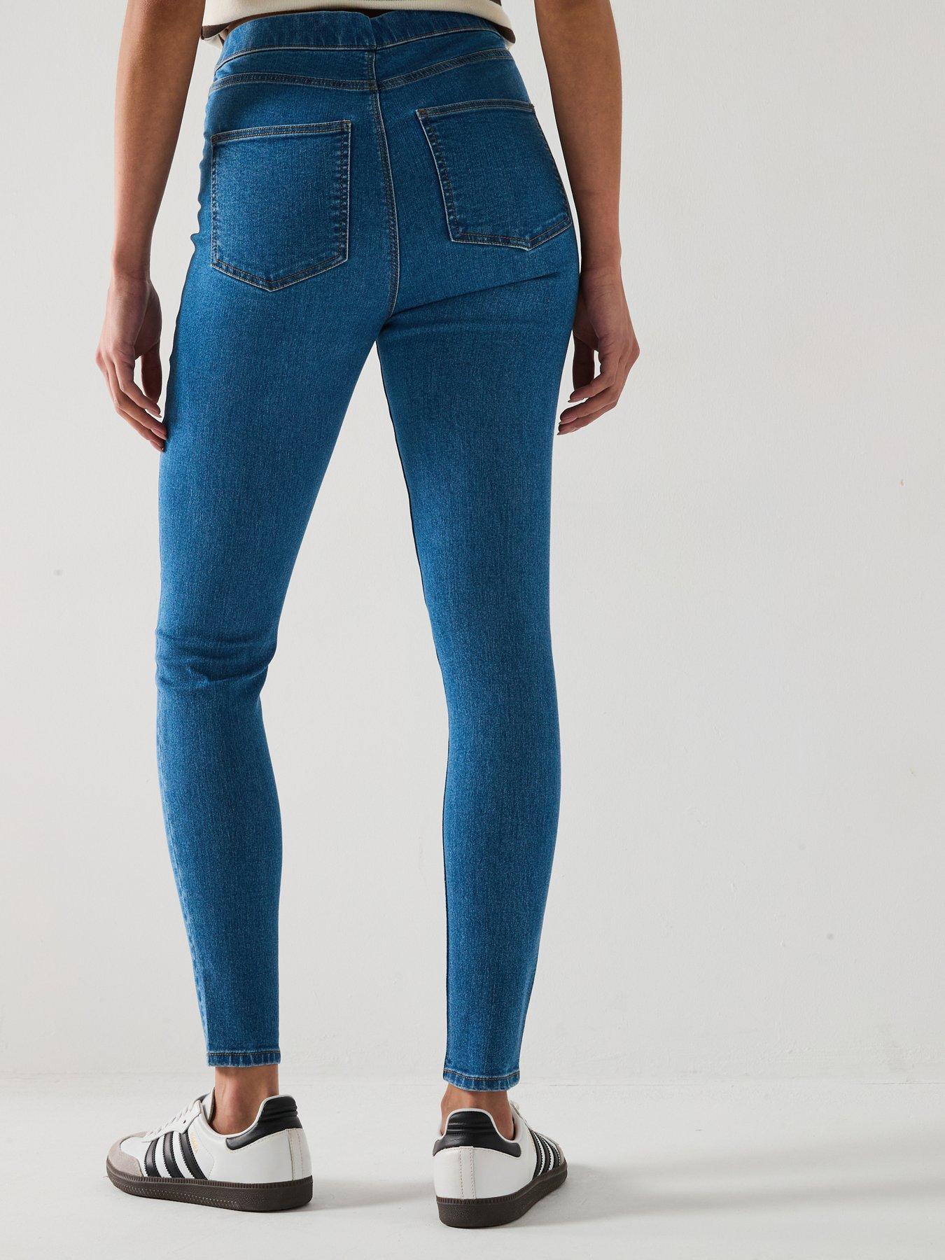 Image 2 of 6 of V by Very Tall High Waist Denim Jeggings - Mid Wash