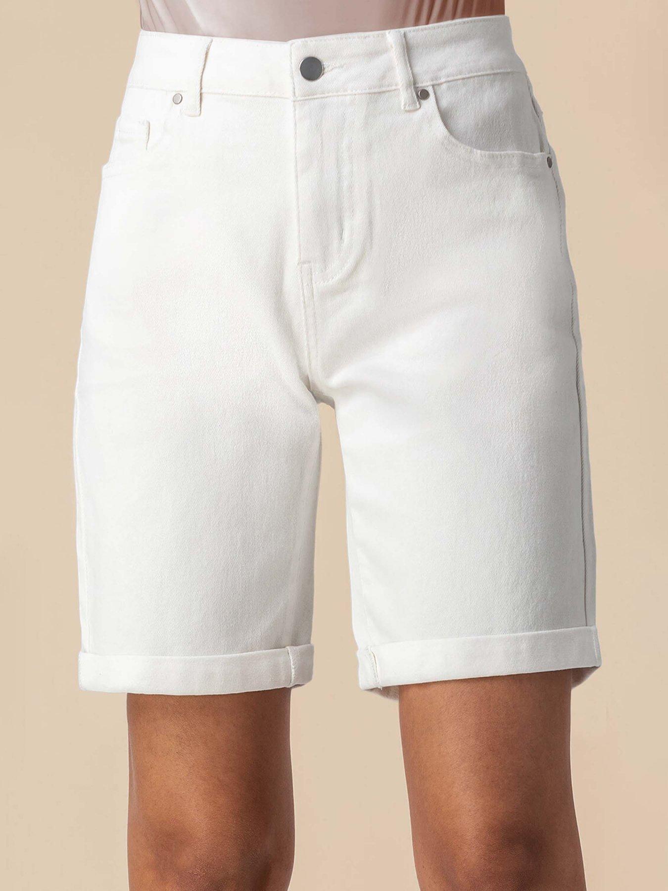 image of roman-turned-hem-denim-stretch-shorts
