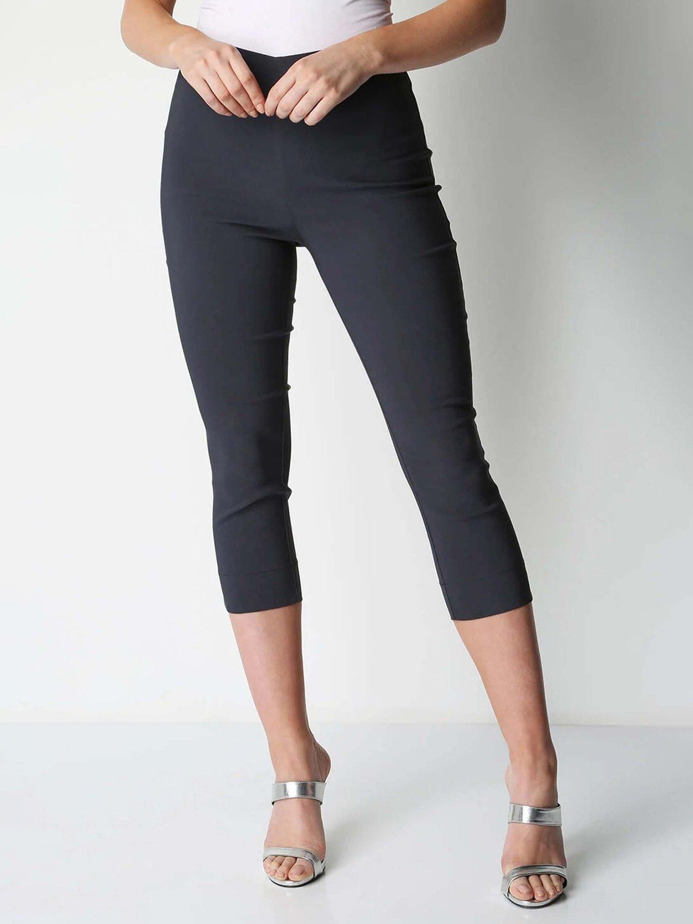  image of roman-cropped-stretch-trouser-grey