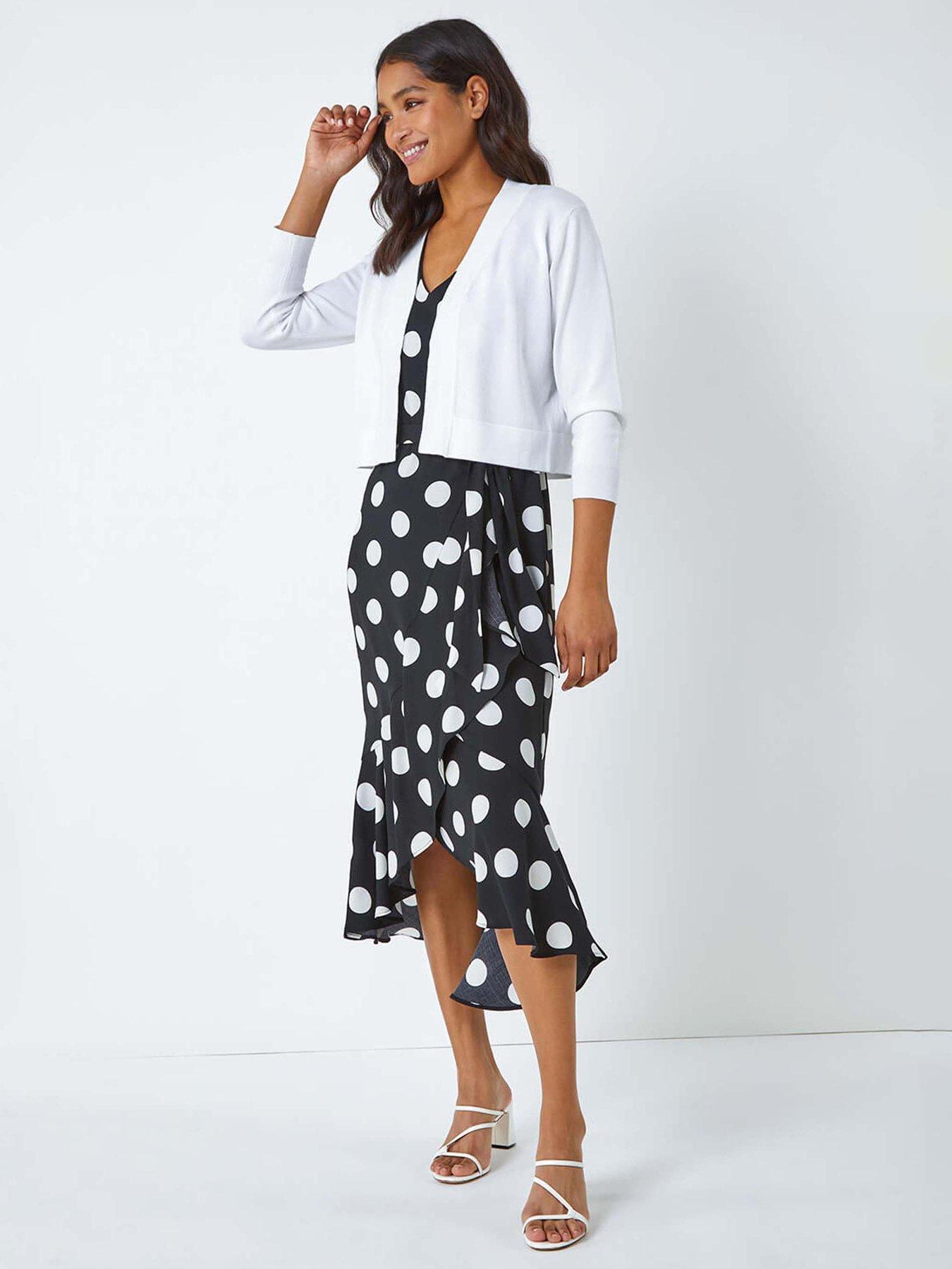 undefined Knitted Bow Detail Shrug