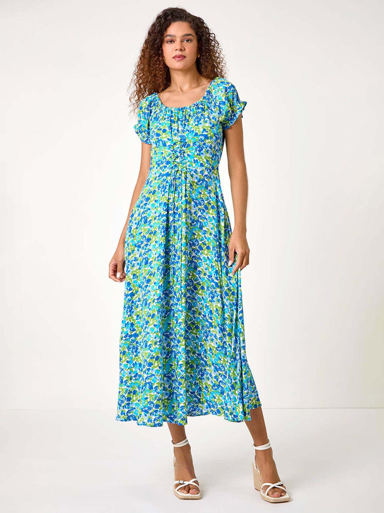 roman-lace-up-detail-floral-bardot-dress