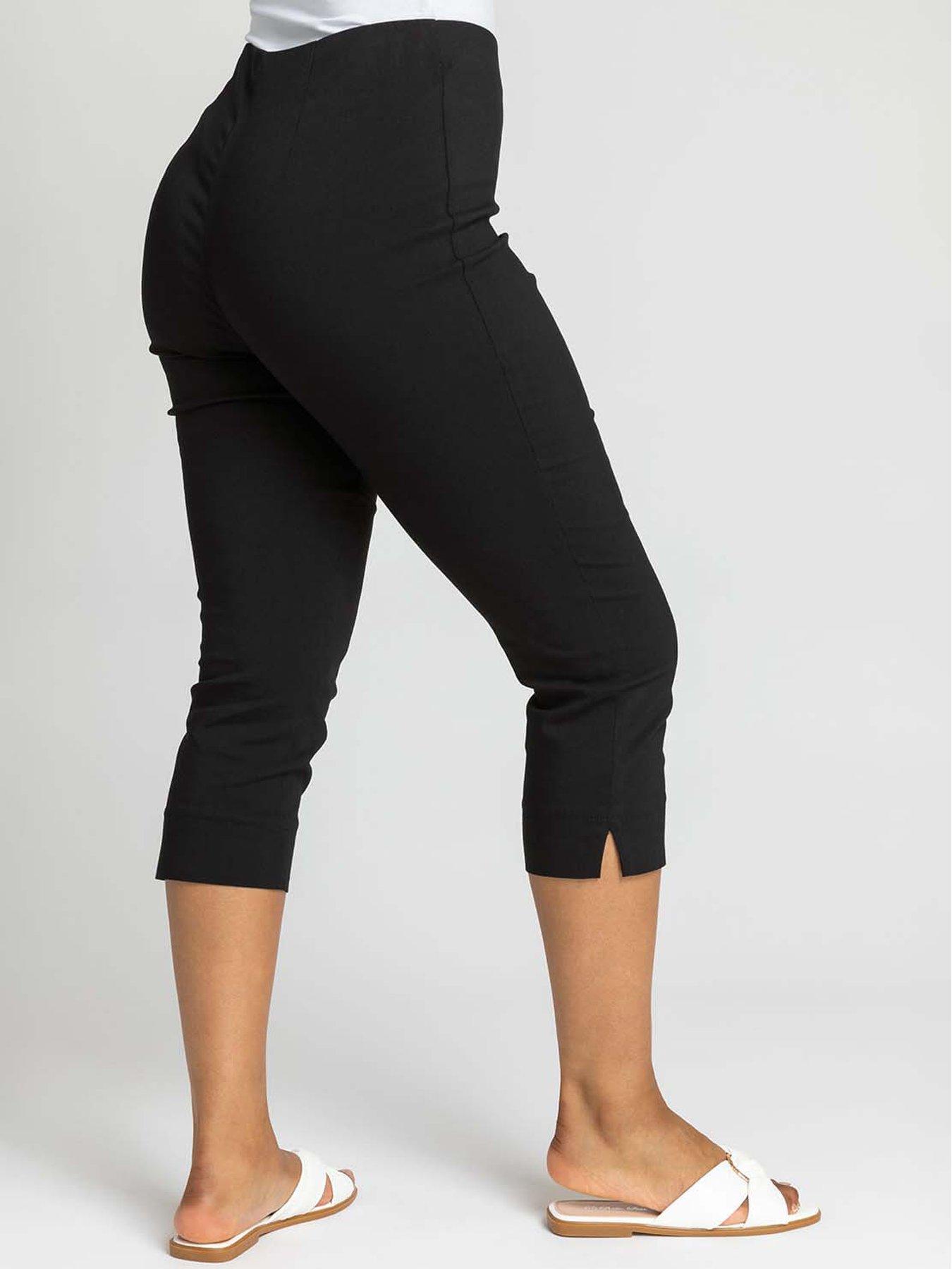  image of roman-petite-cropped-stretch-trouser-black