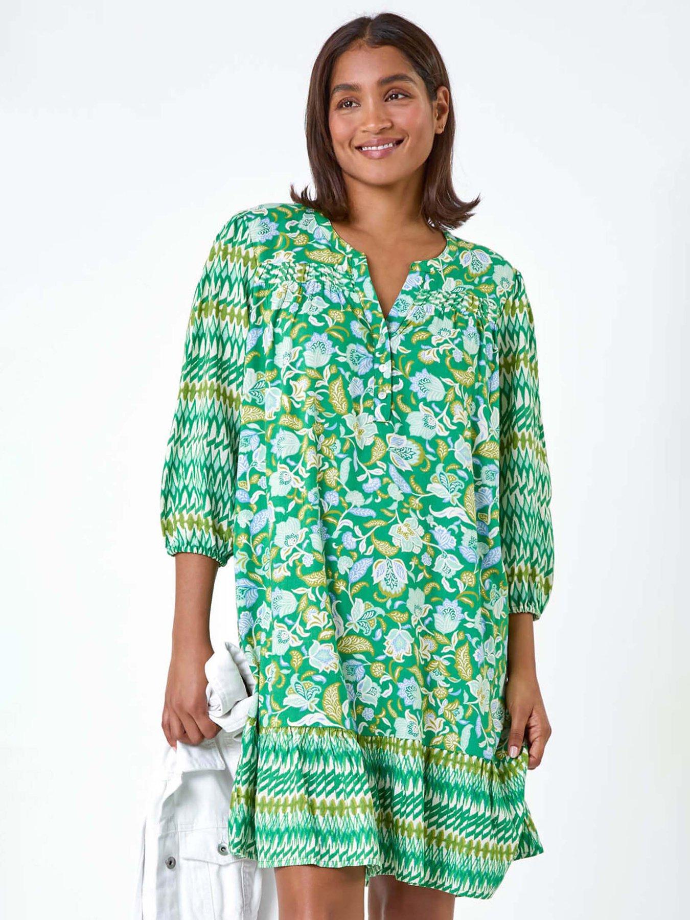 roman-paisley-border-print-smock-dress
