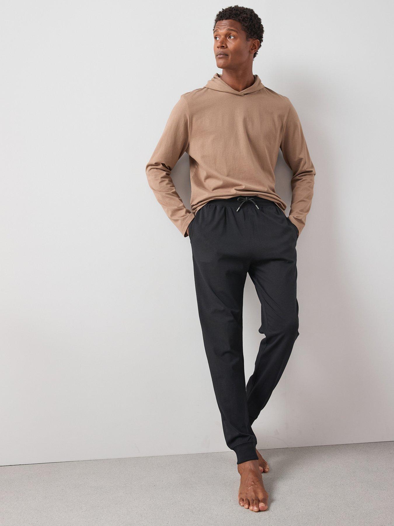 undefined Jersey Hoody with Jogger - Brown/Black