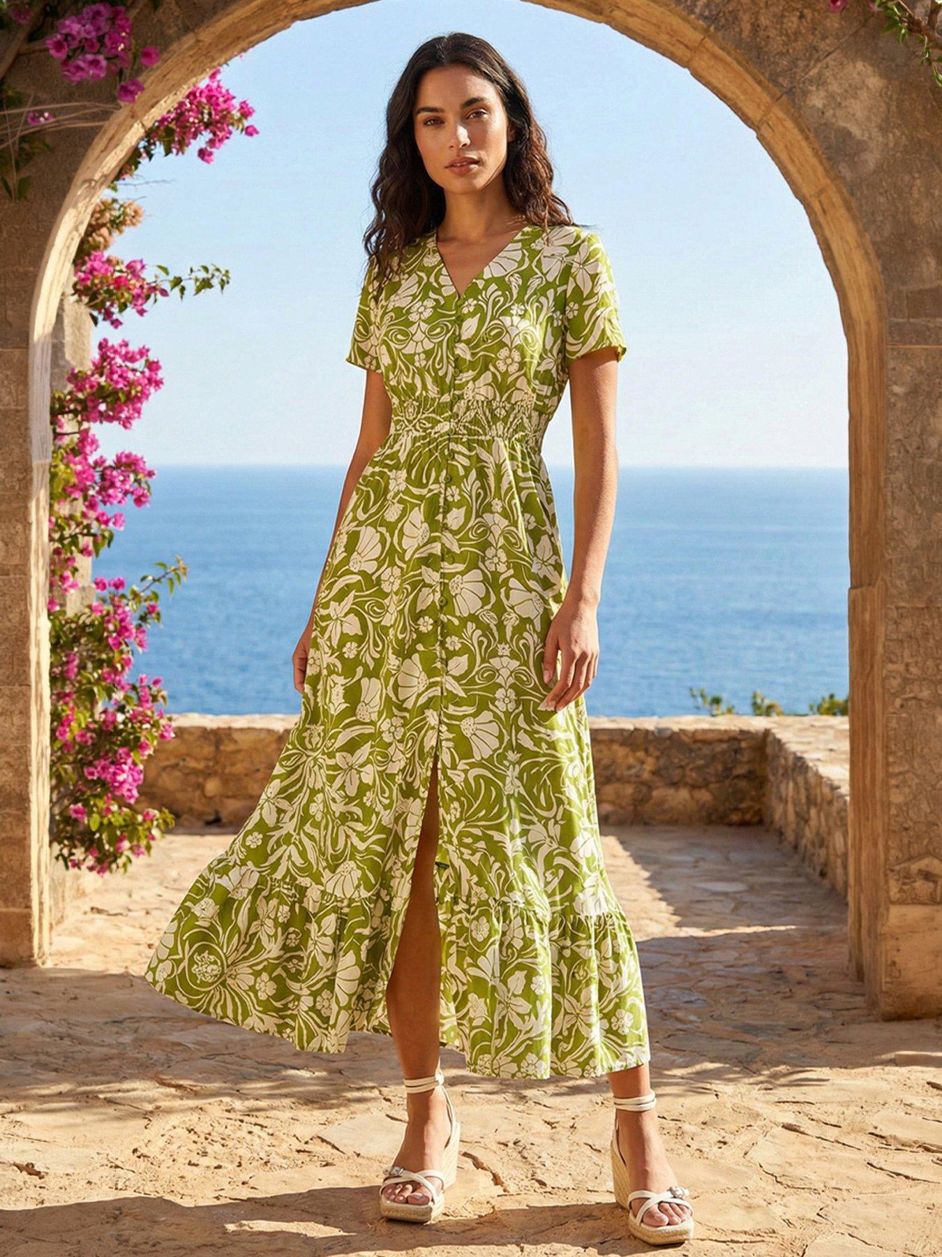 roman-floral-print-button-detail-maxi-dress