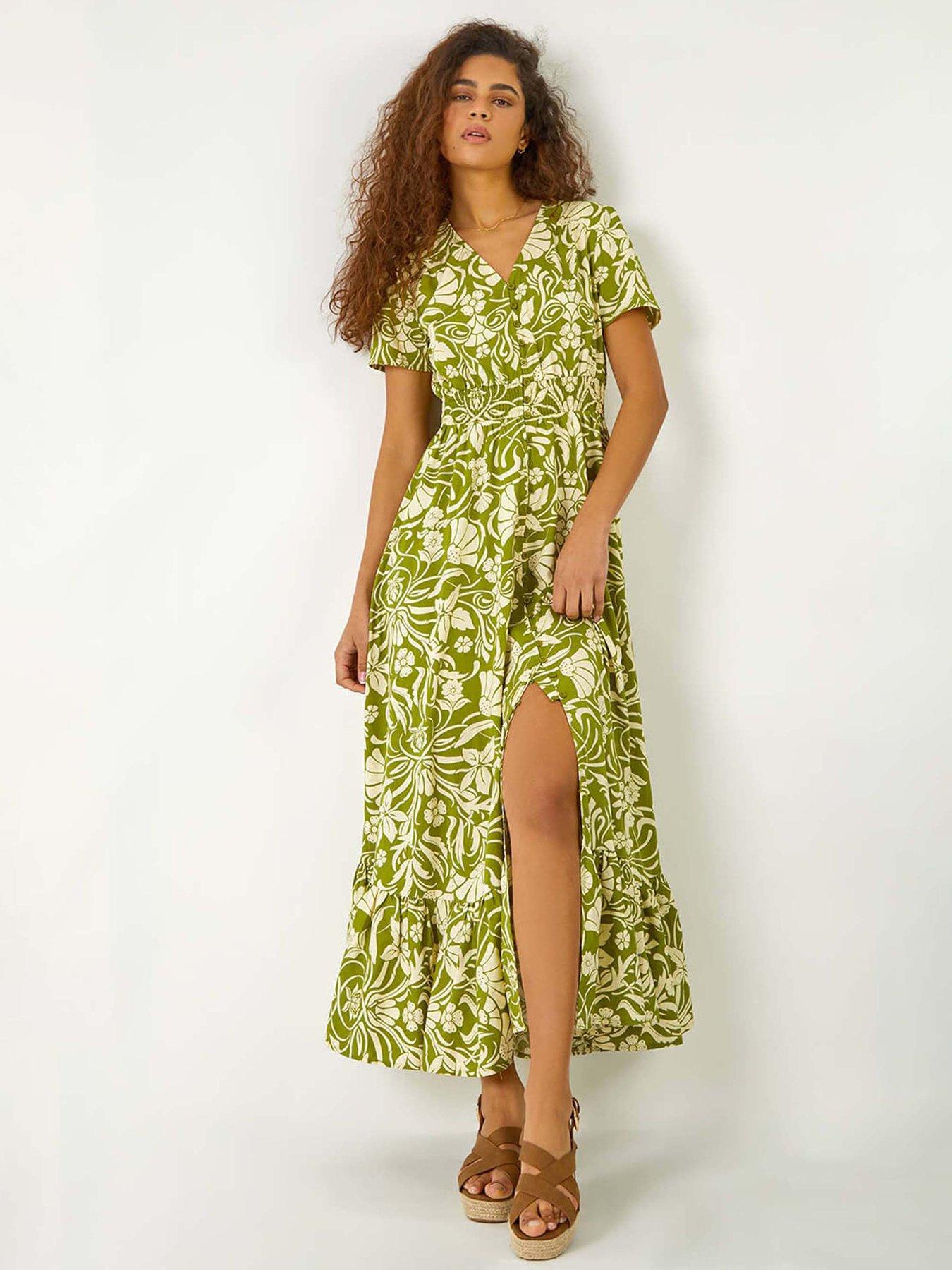 roman-floral-print-button-detail-maxi-dress