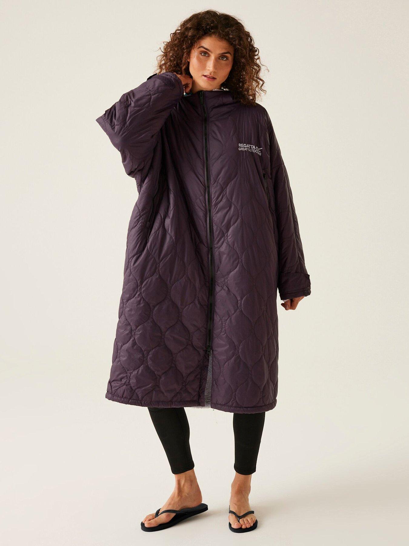 regatta-waterproof-quilted-changing-robe-deep-plum