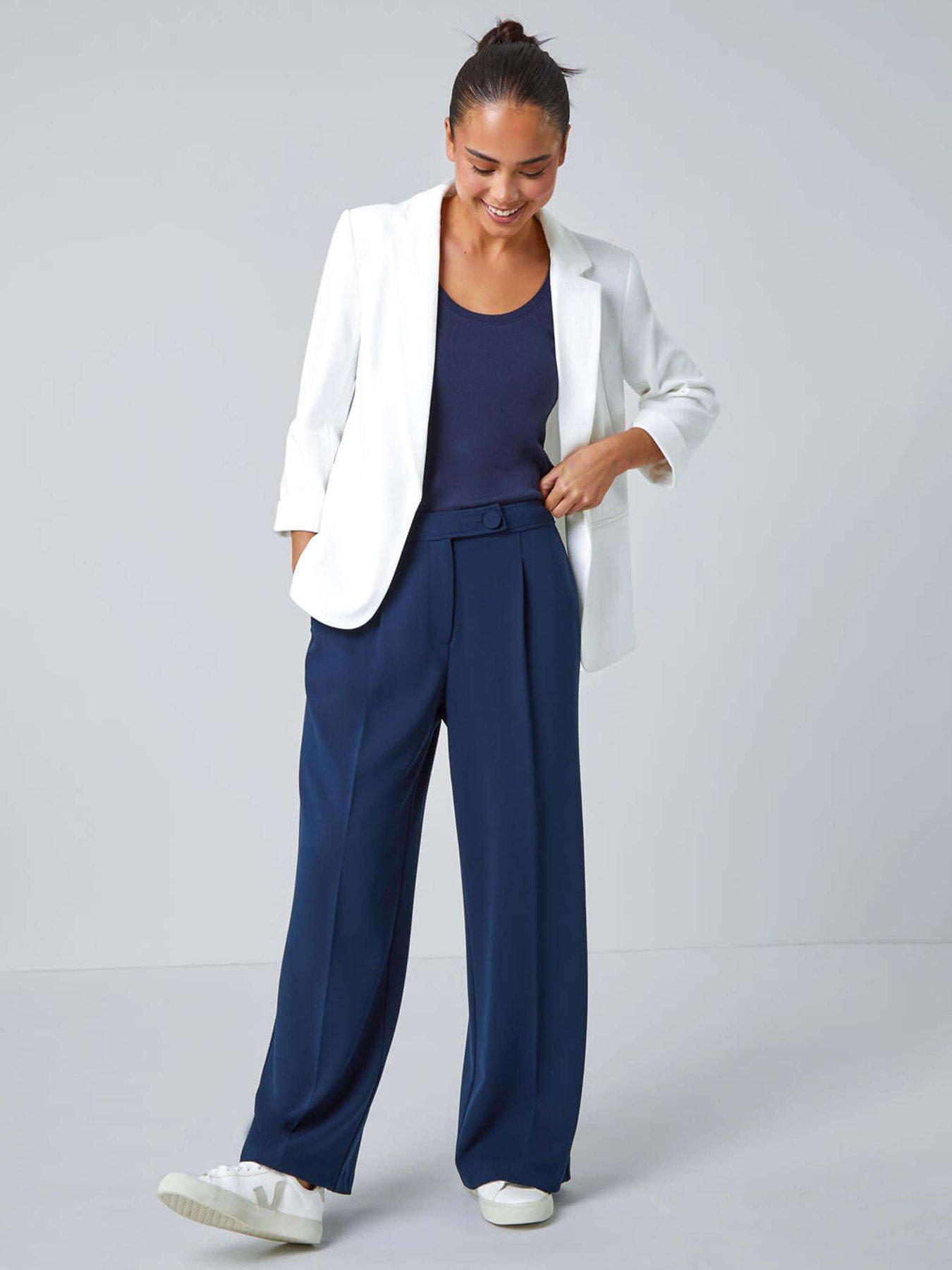 Image 3 of 5 of Roman Petite Classic Stretch Blazer - White