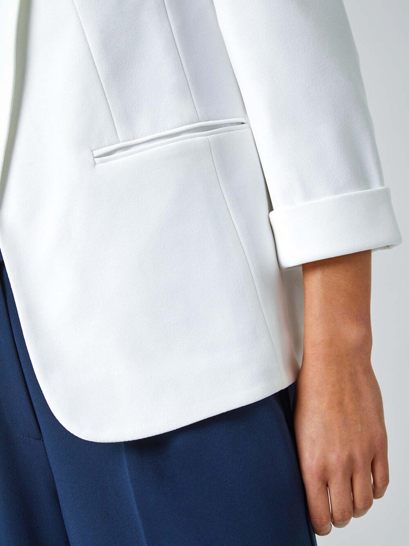 Image 5 of 5 of Roman Petite Classic Stretch Blazer - White