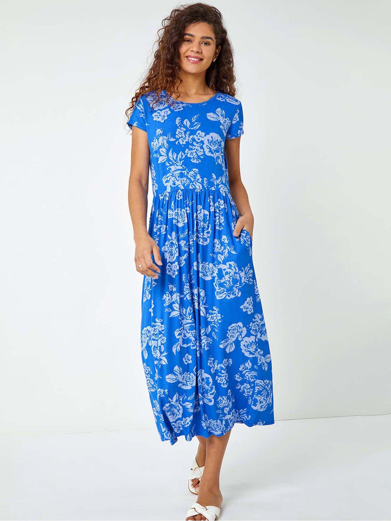 roman-floral-print-midi-stretch-dress