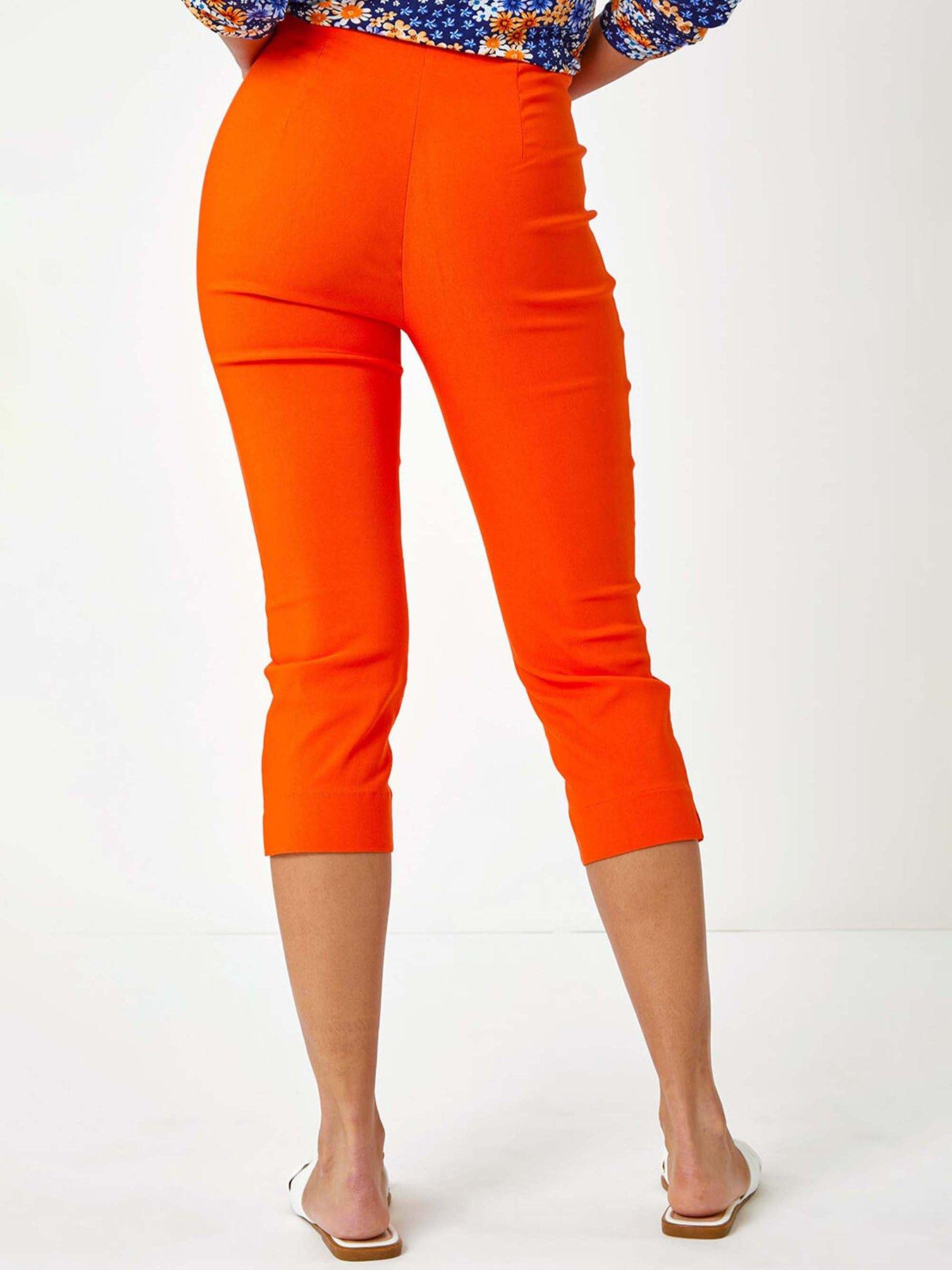  image of roman-cropped-stretch-trouser-orange