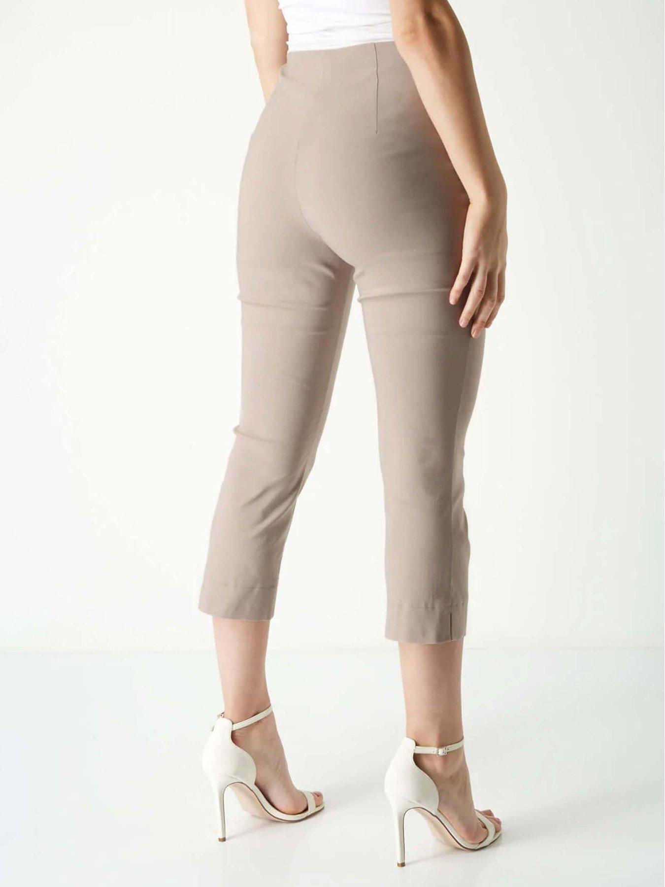  image of roman-cropped-stretch-trouser-brown