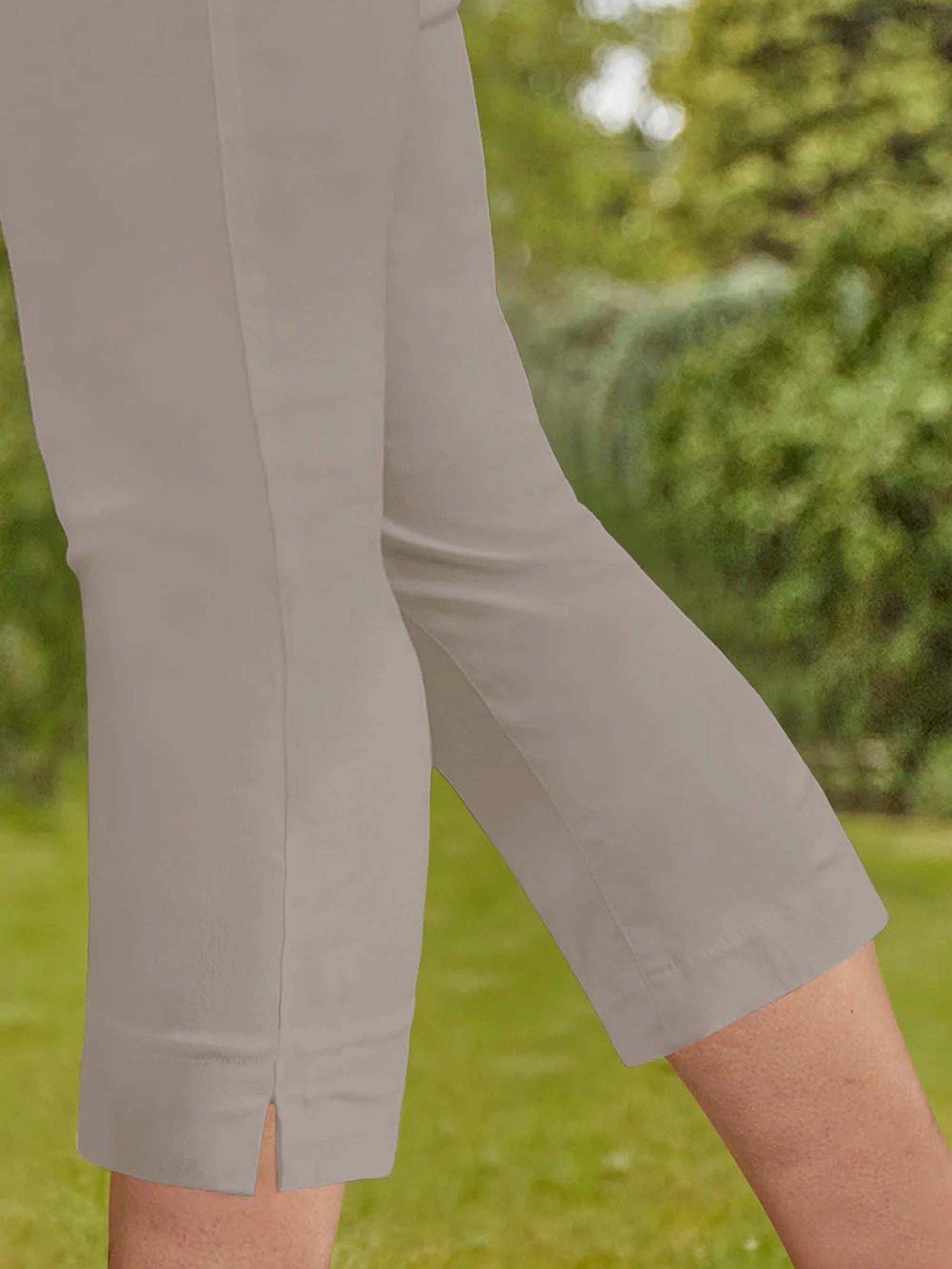  image of roman-cropped-stretch-trouser-brown