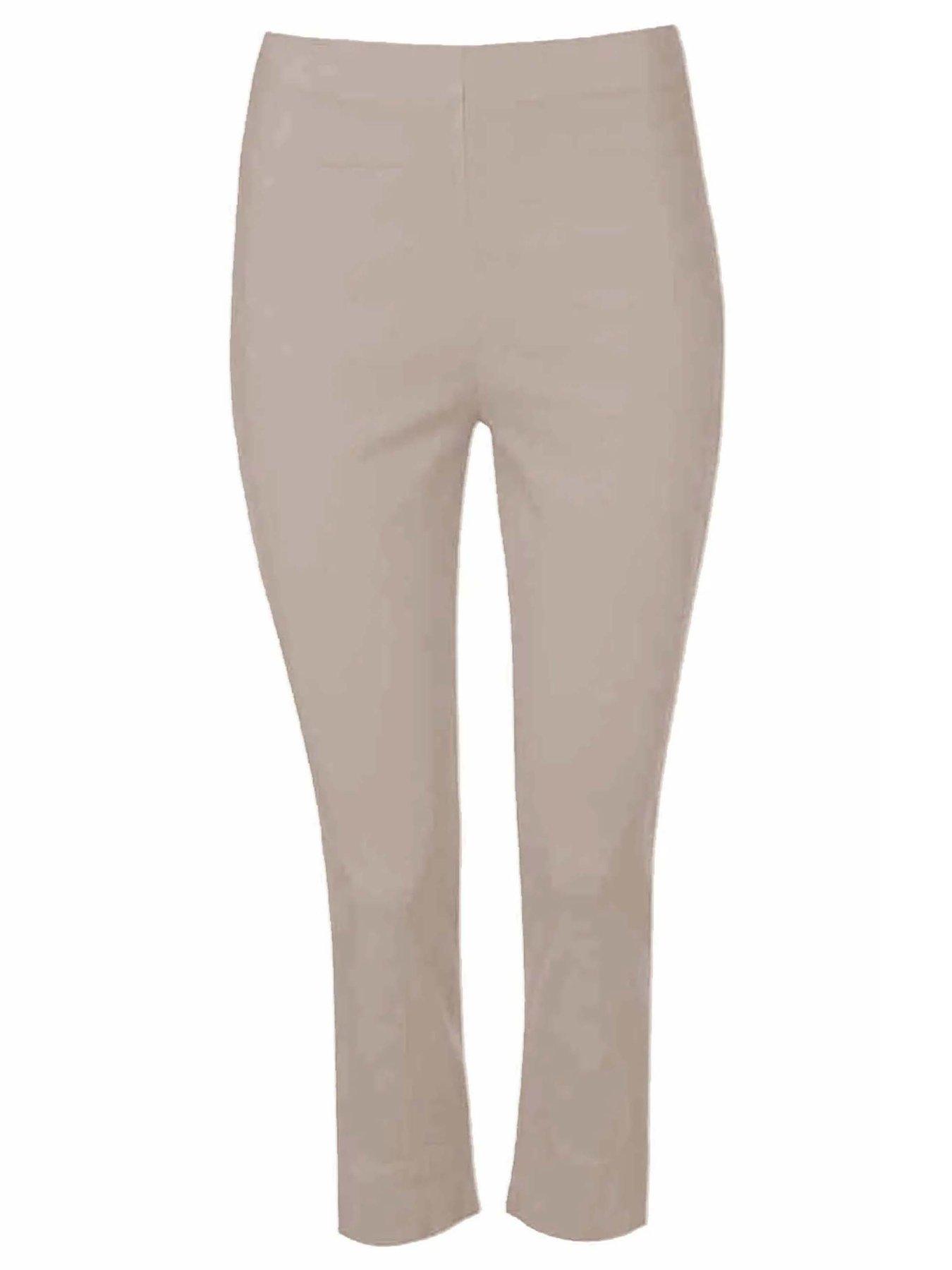  image of roman-cropped-stretch-trouser-brown
