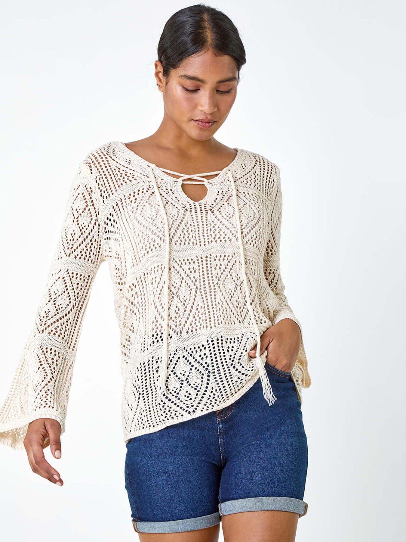 roman-crochet-tie-front-nbspv-neck-tunic-top-white