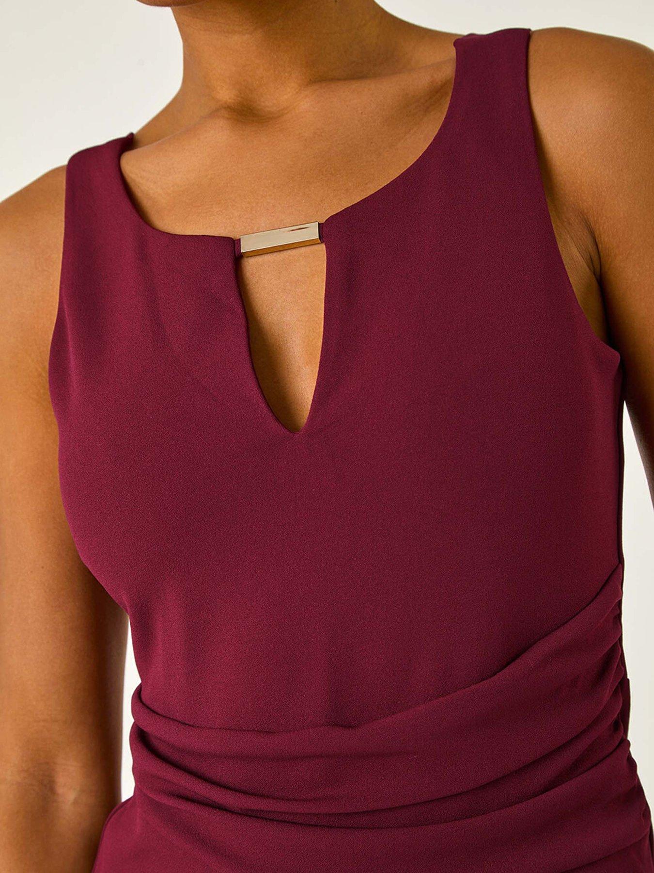  image of roman-ruched-front-crossover-jumpsuit