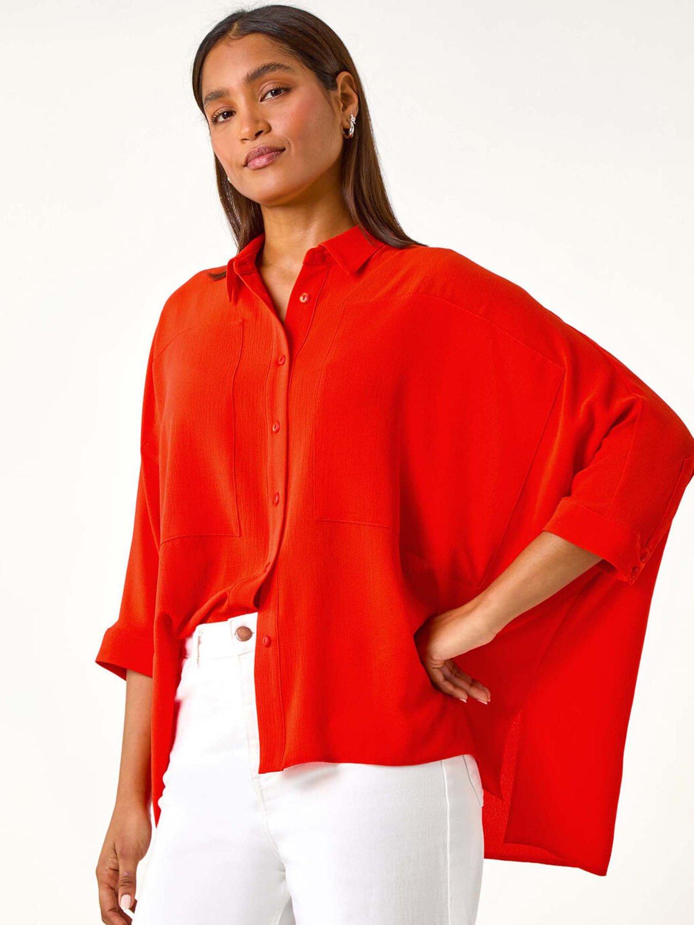 undefined Relaxed Smart Stretch Shirt - Orange