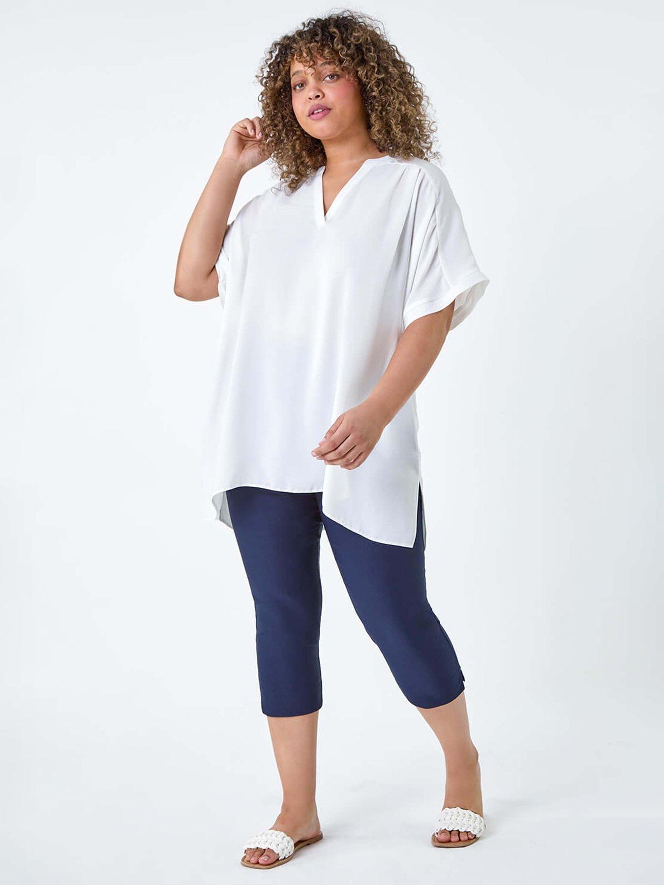 Image 4 of 5 of Roman Curve Cropped Stretch Trouser