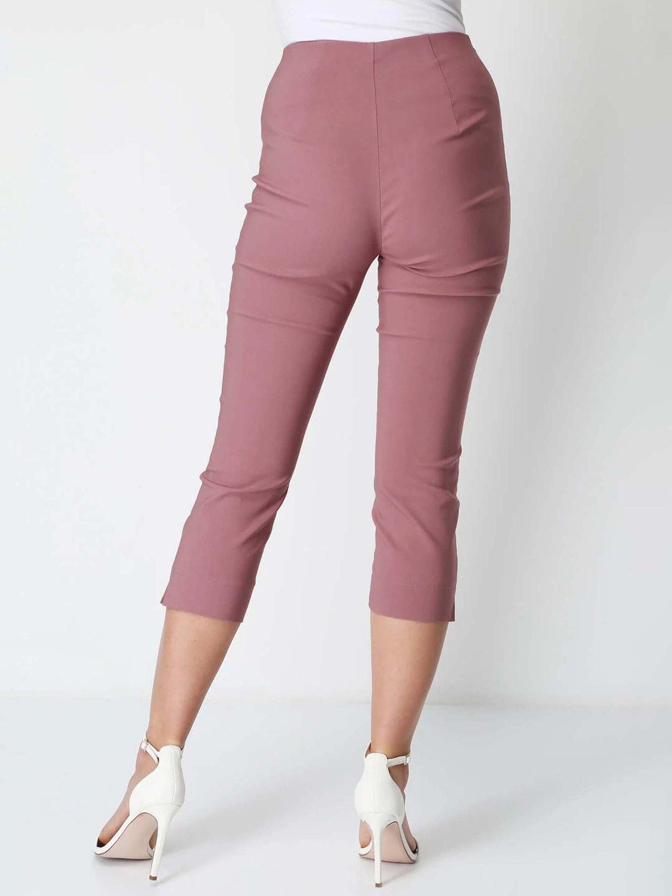  image of roman-cropped-stretch-trouser-pink
