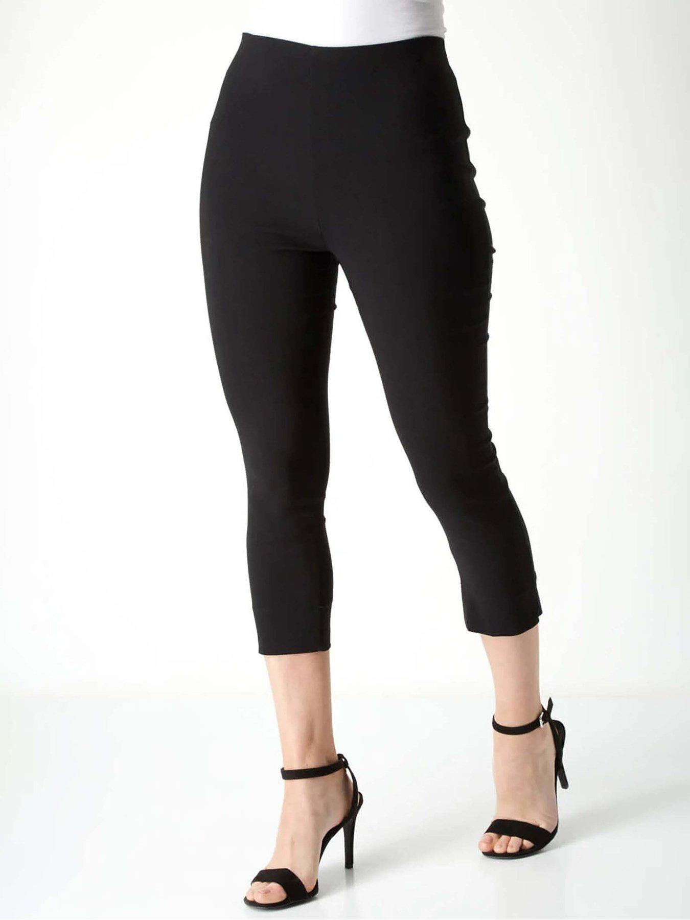 undefined Cropped Stretch Trouser - Black