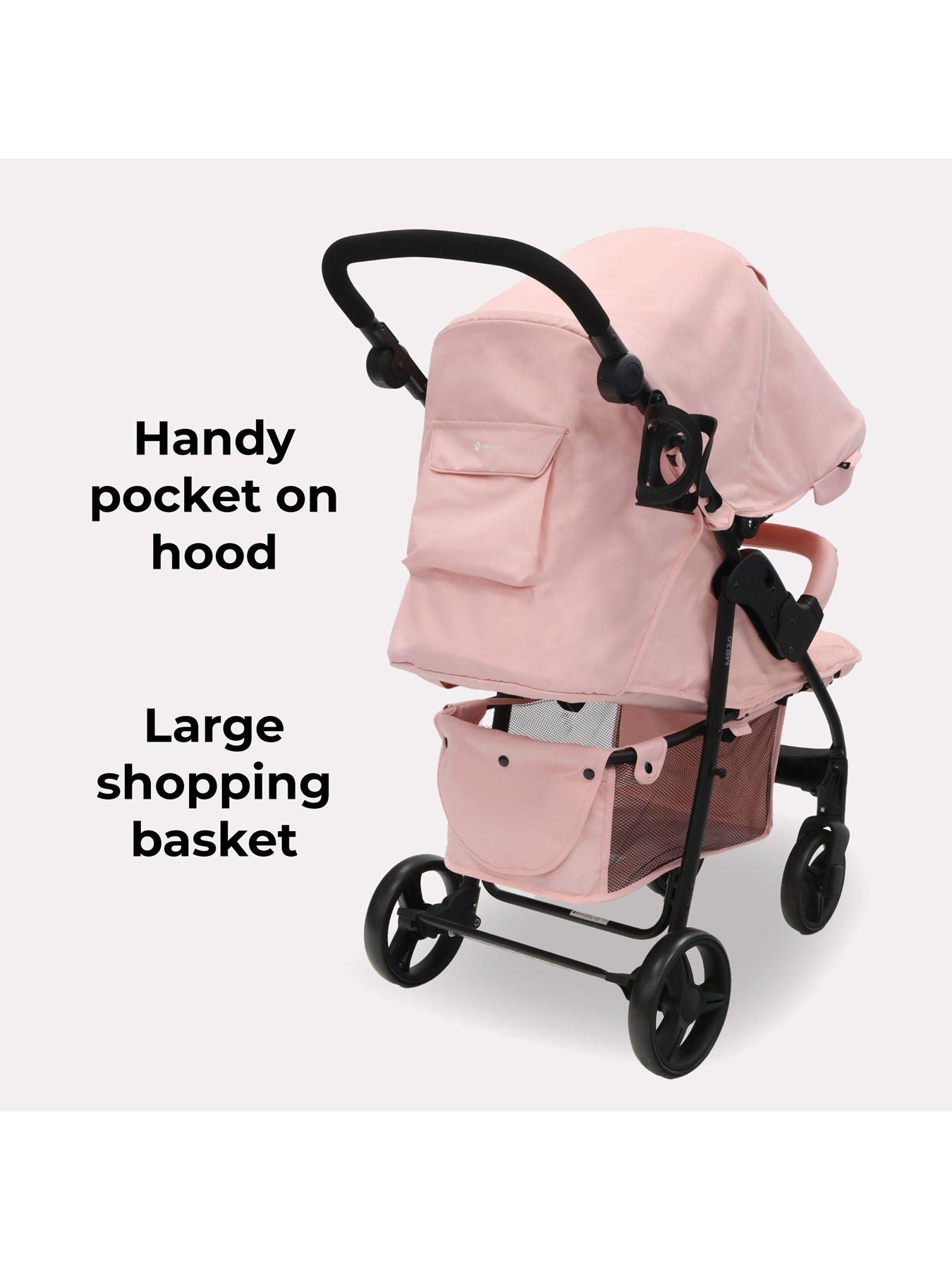  image of my-babiie-mb30-plus-pushchair-pink-leopard