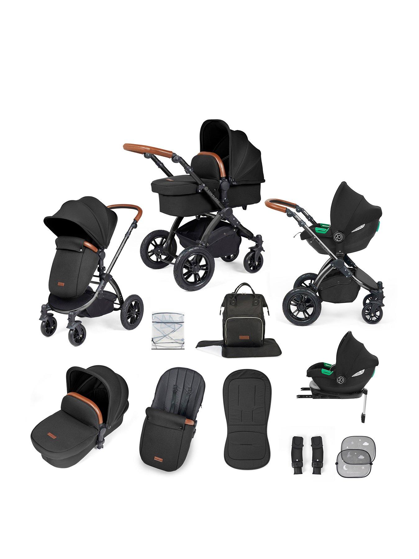 undefined Stomp Luxe Aio, I-Size  &  Isofix Base - Black / Midnight / Tan