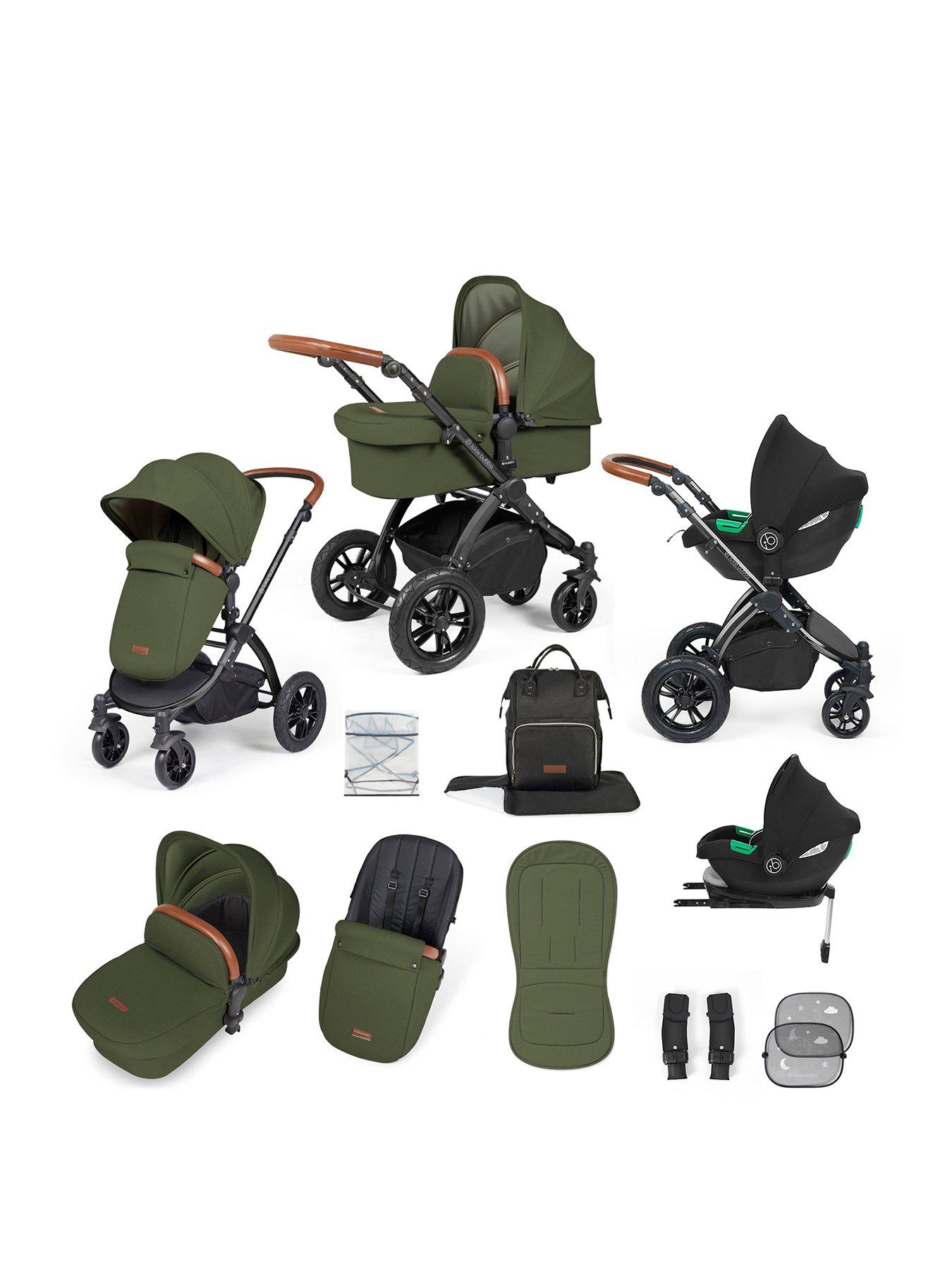 undefined Stomp Luxe Aio, I-Size  &  Isofix Base - Black / Woodland / Tan