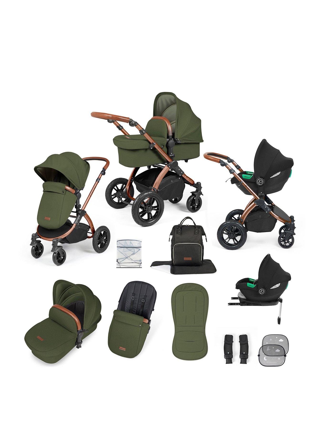 undefined Stomp Luxe Aio, I-Size  &  Isofix Base - Bronze / Woodland / Tan