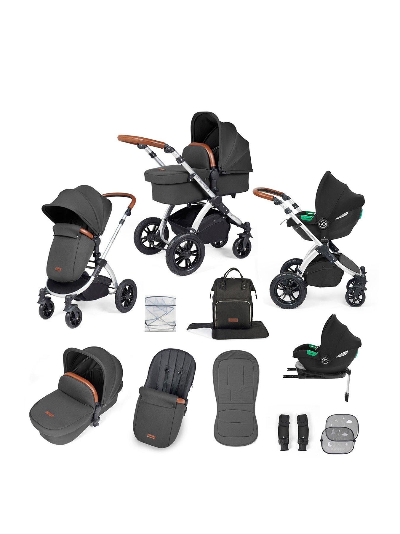 undefined Stomp Luxe Aio, I-Size  &  Isofix Base - Silver / Charcoal Grey / Tan