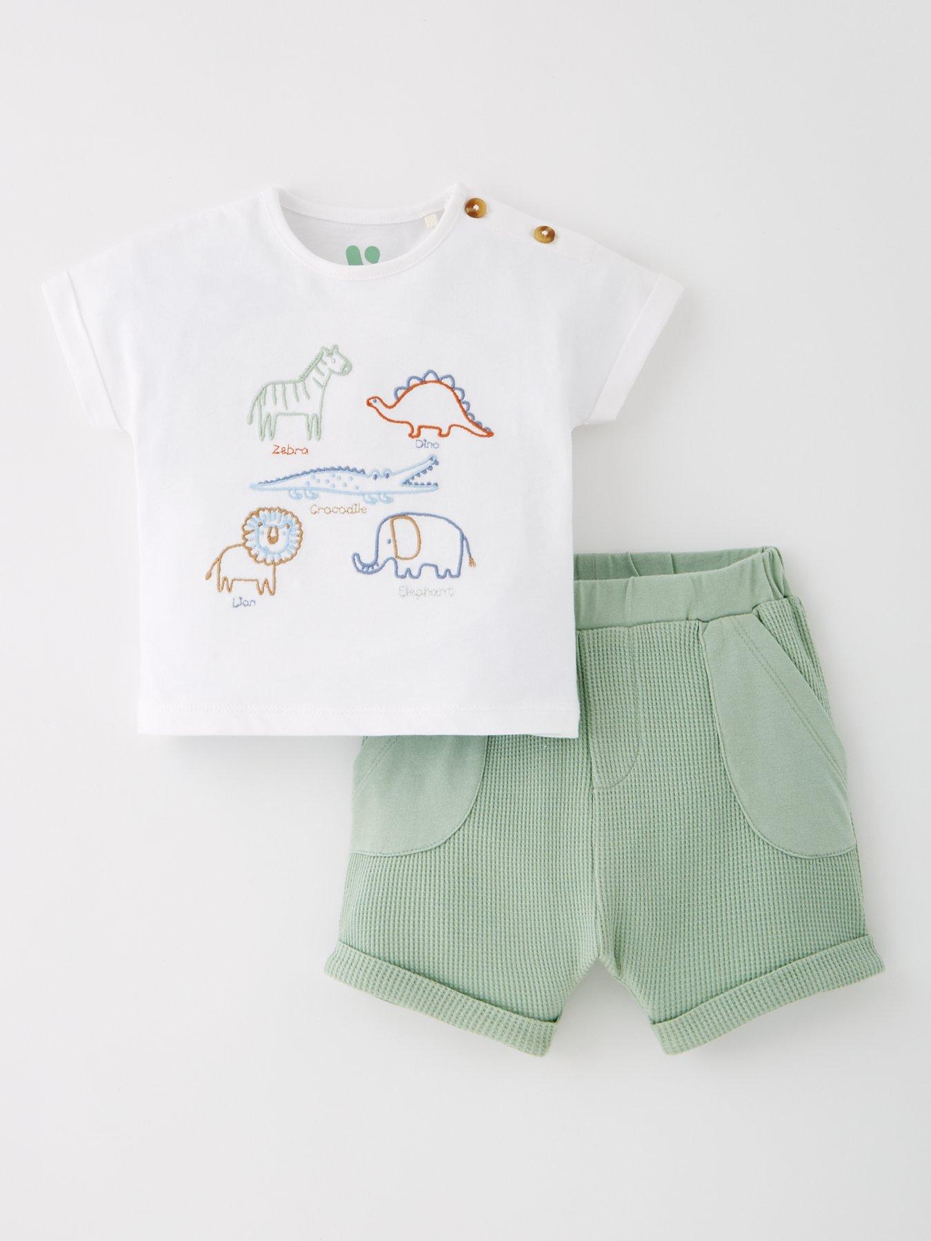 front image of mini-v-by-very-safari-t-shirt-and-short-set-multi