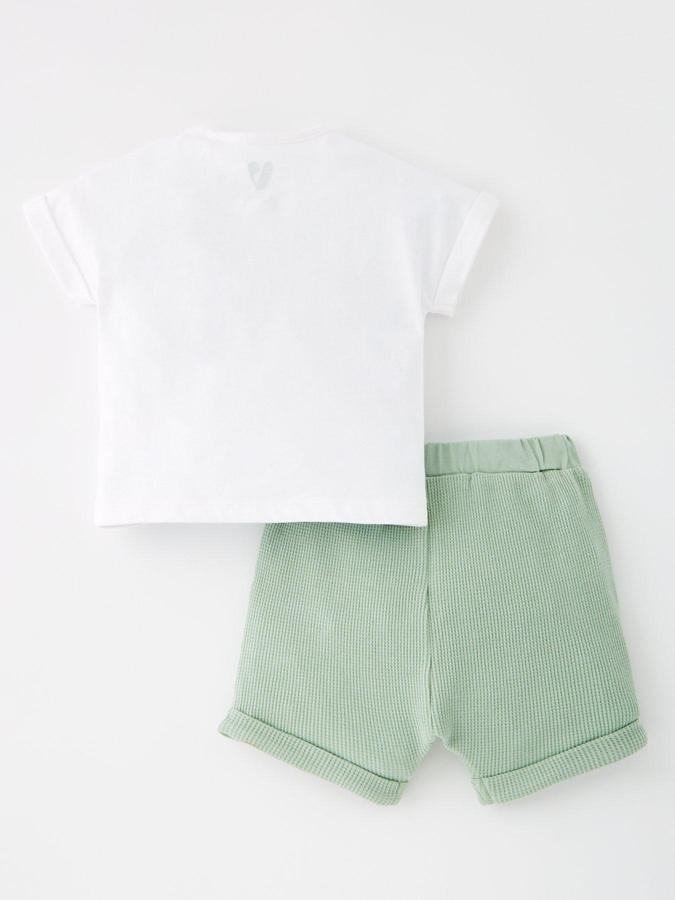  image of mini-v-by-very-safari-t-shirt-and-short-set-multi